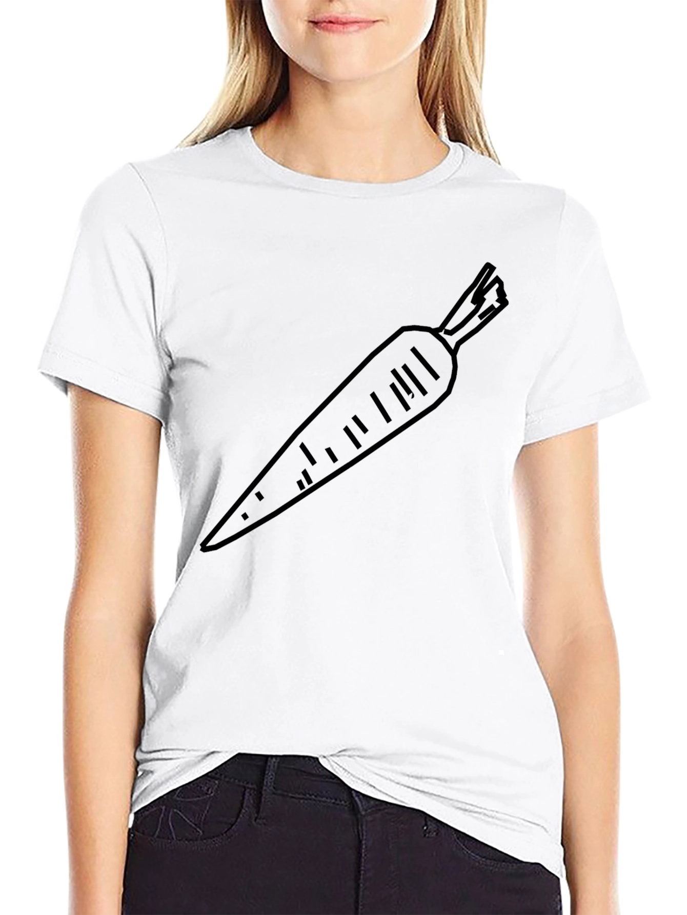 Carrot Graphic Tee - Black Unisex T-Shirt