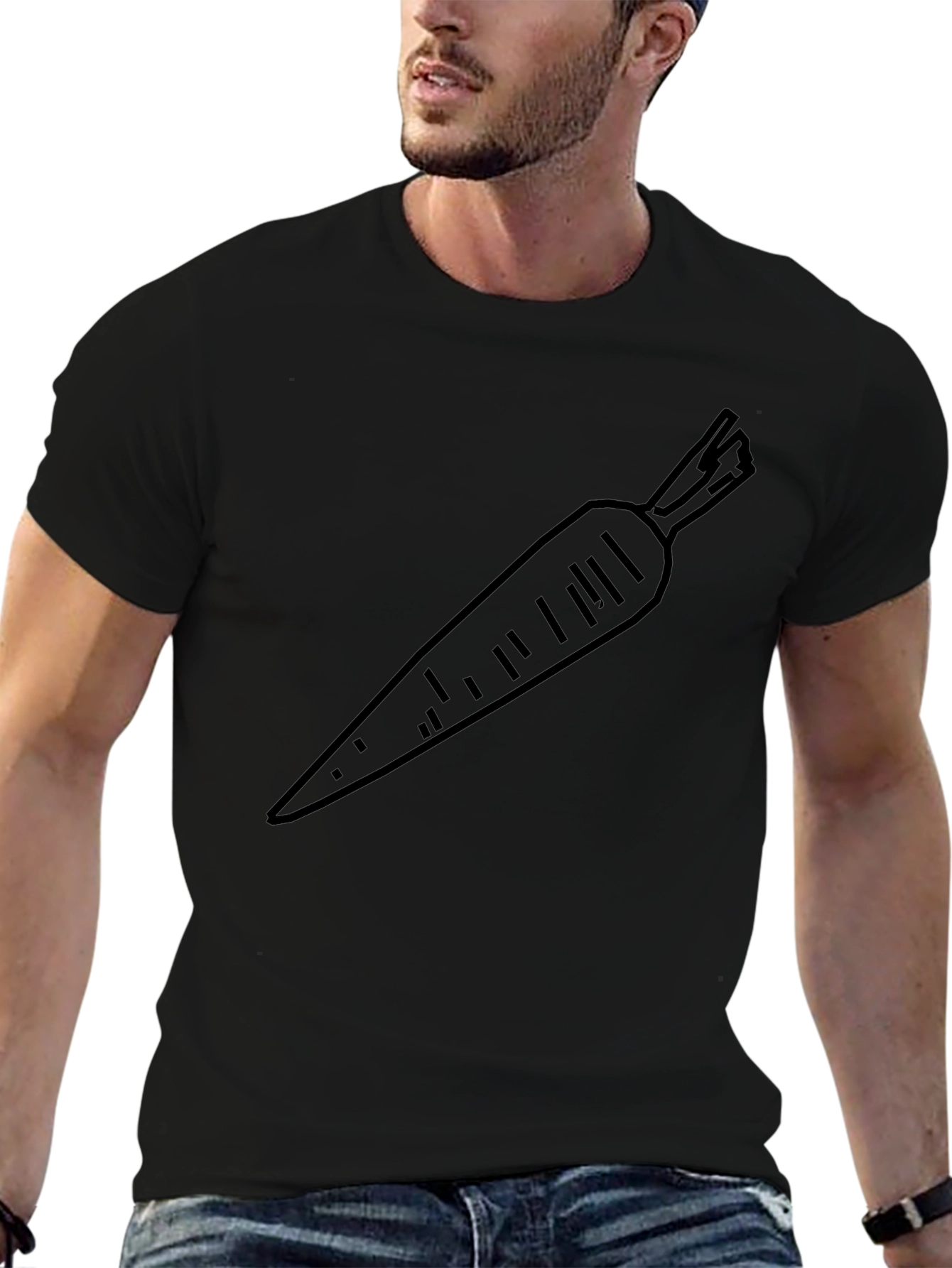 Carrot Graphic Tee - Black Unisex T-Shirt