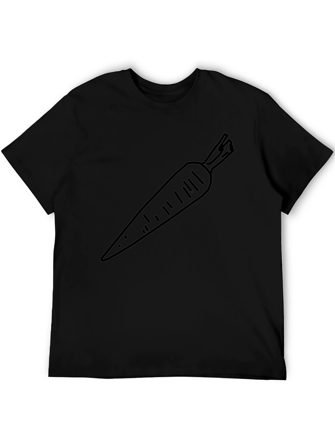 Carrot Graphic Tee - Black Unisex T-Shirt