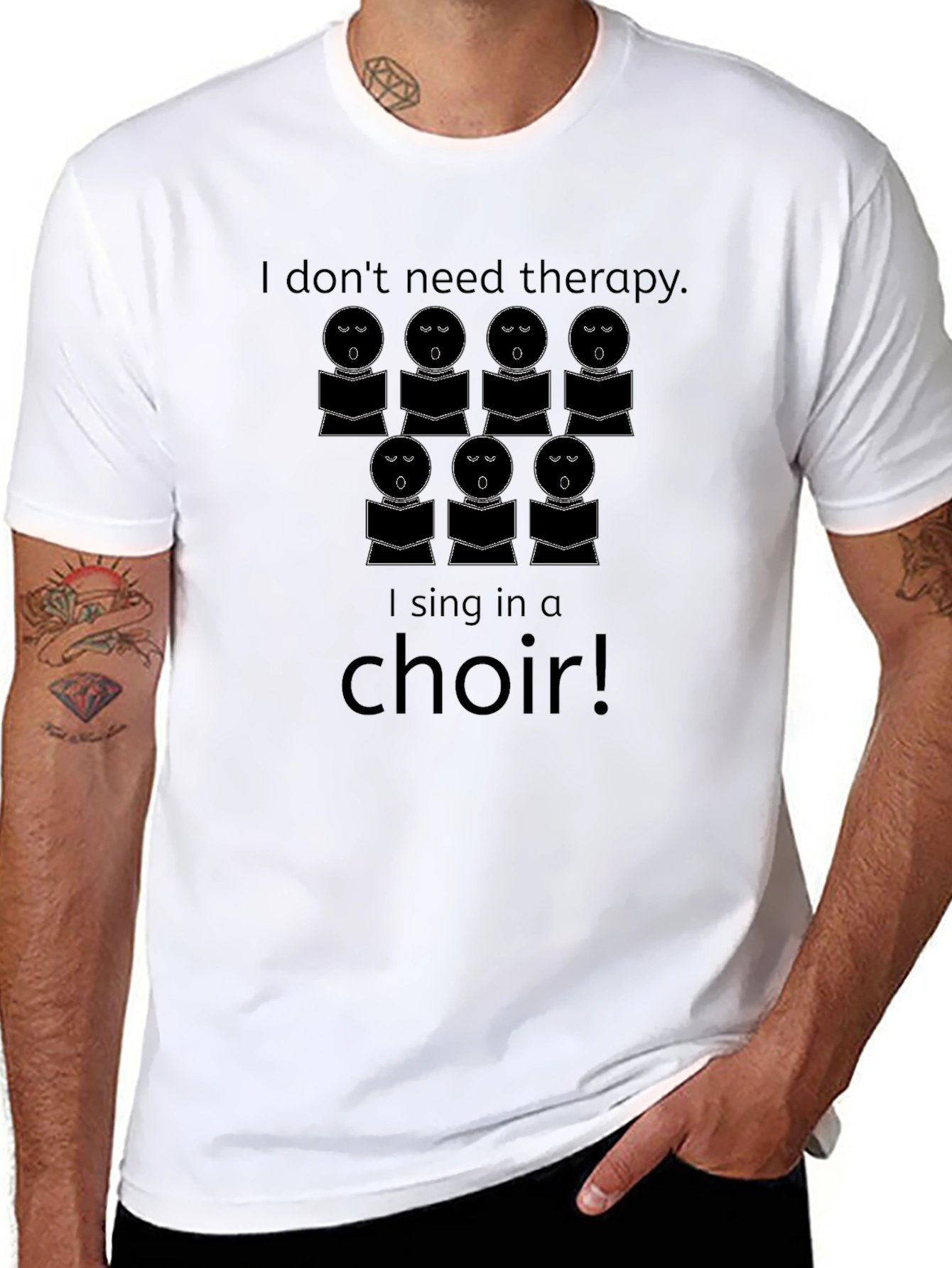 Choir Singer Therapy T-Shirt - Black