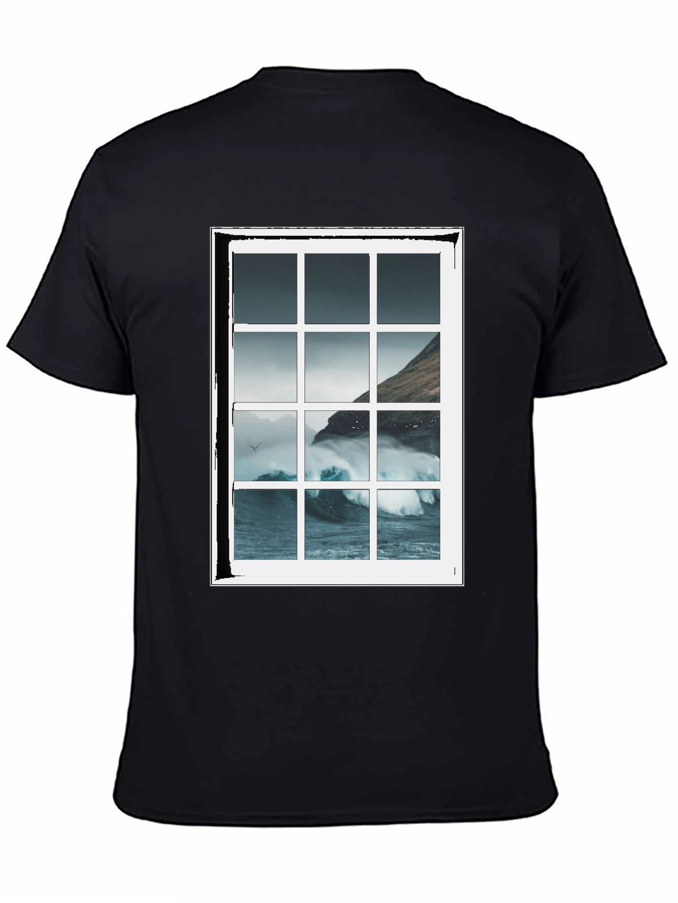 Ocean View Through Window T-Shirt