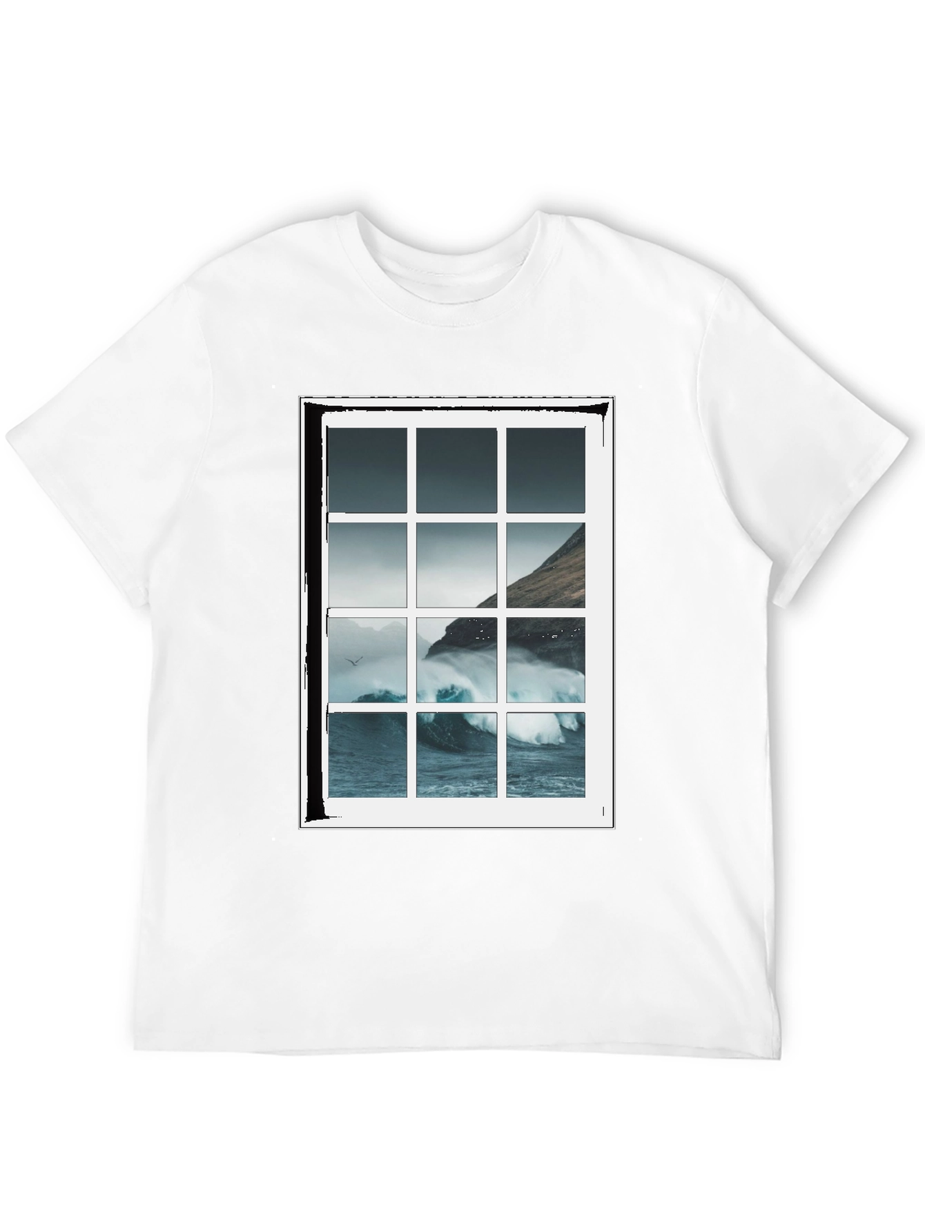 Ocean View Through Window T-Shirt