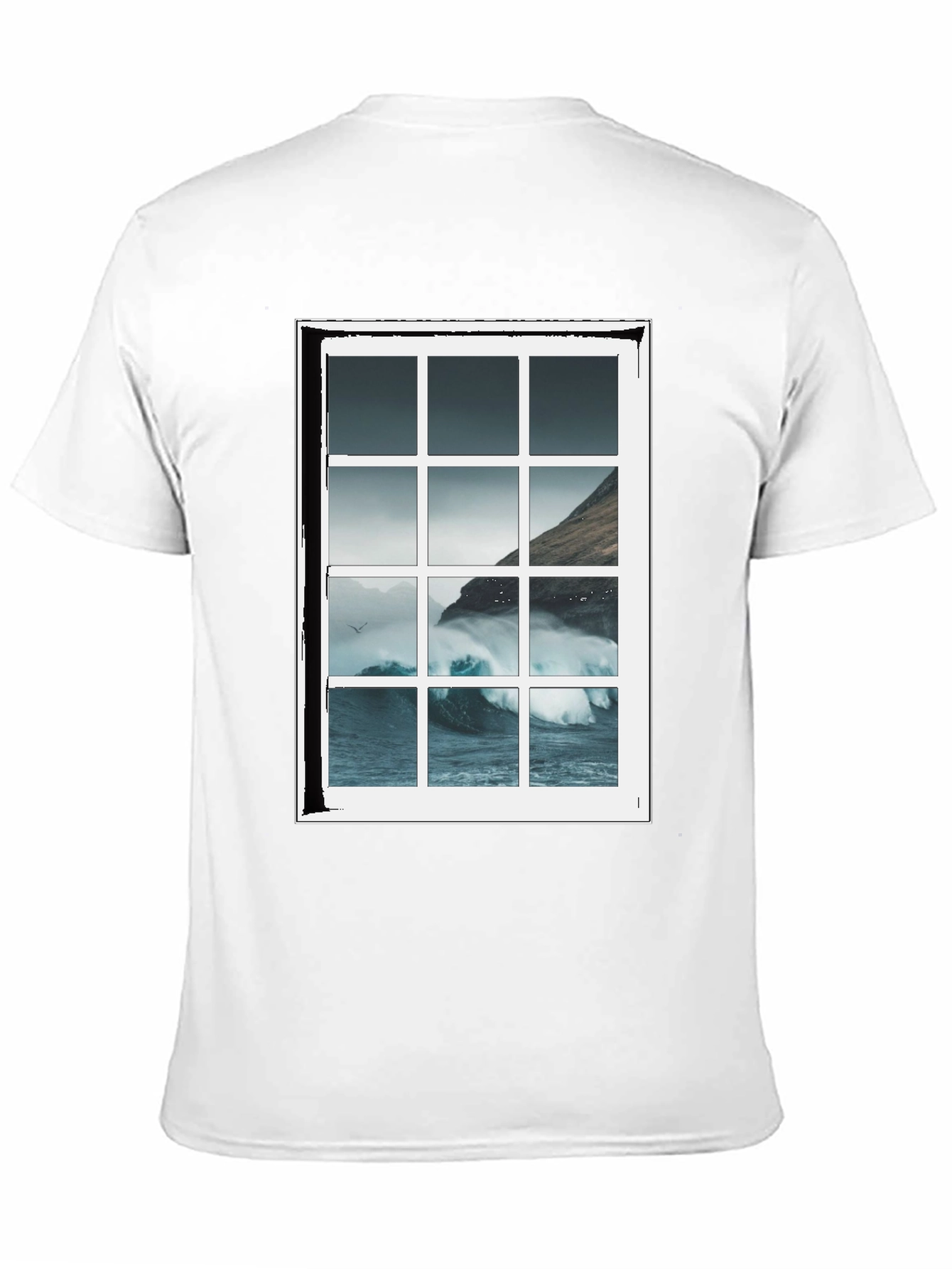 Ocean View Through Window T-Shirt