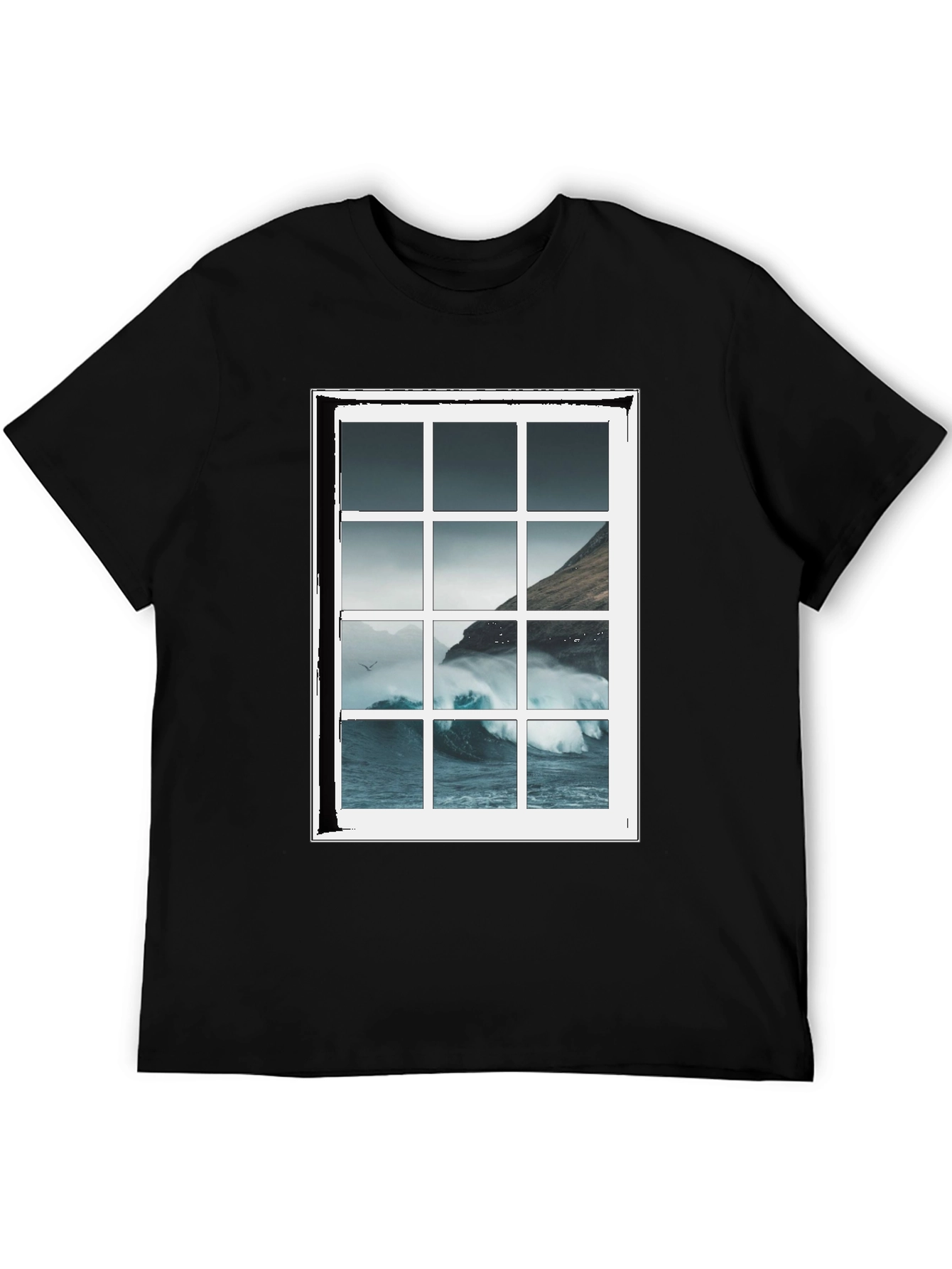 Ocean View Through Window T-Shirt