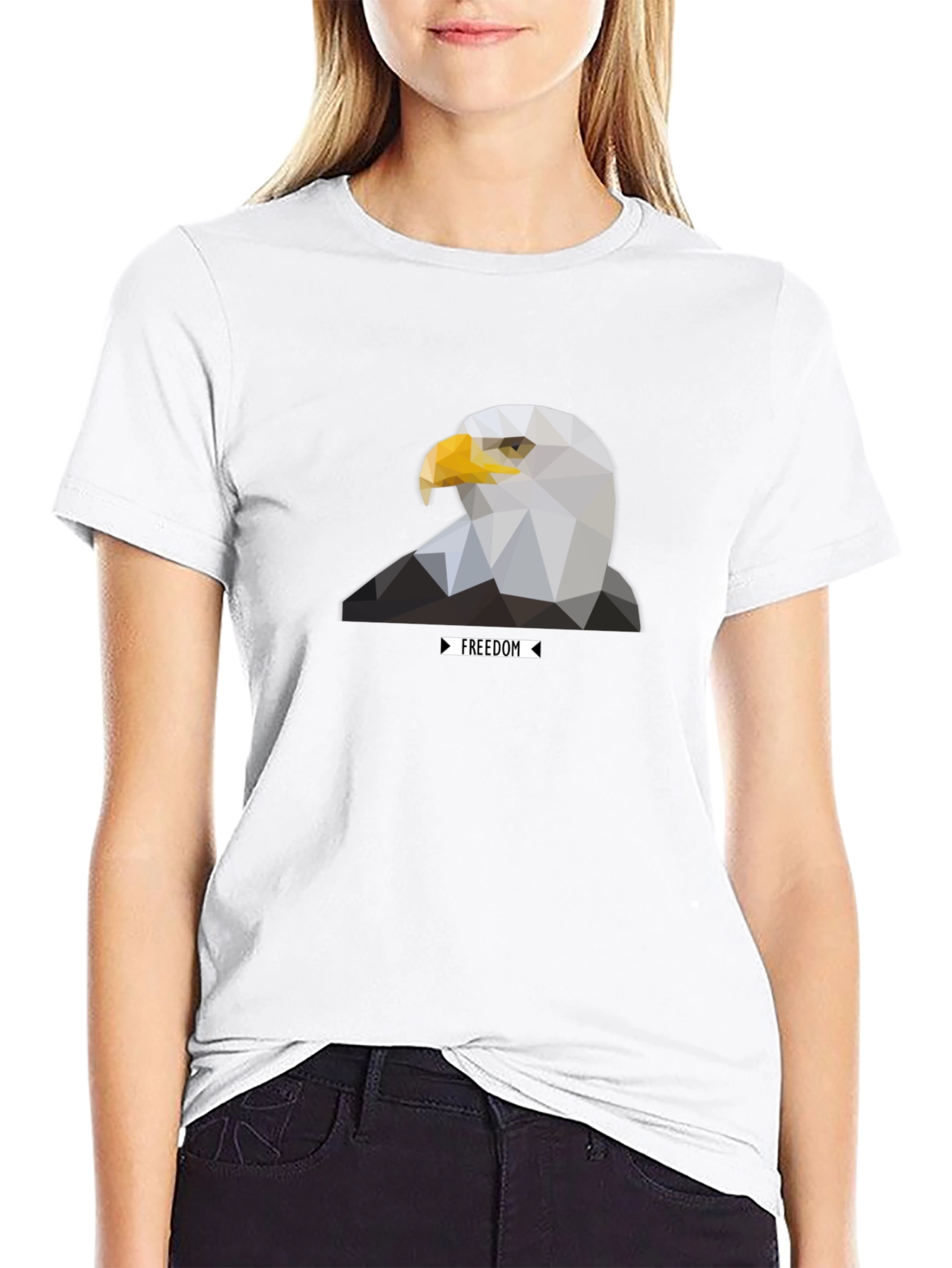 Geometric Eagle Graphic Tee - Freedom Design