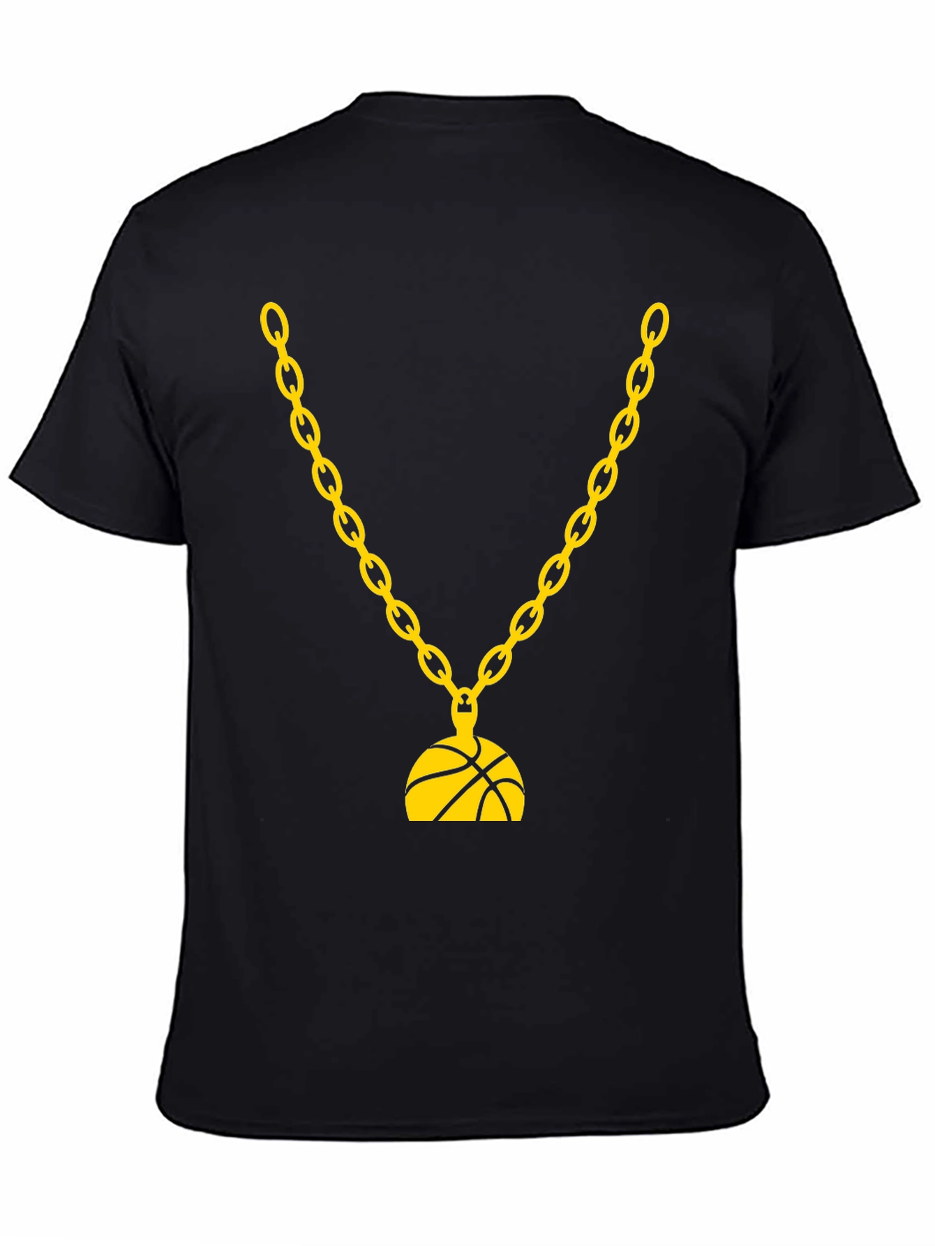 Gold Chain Basketball Graphic Tee - Classic Fit