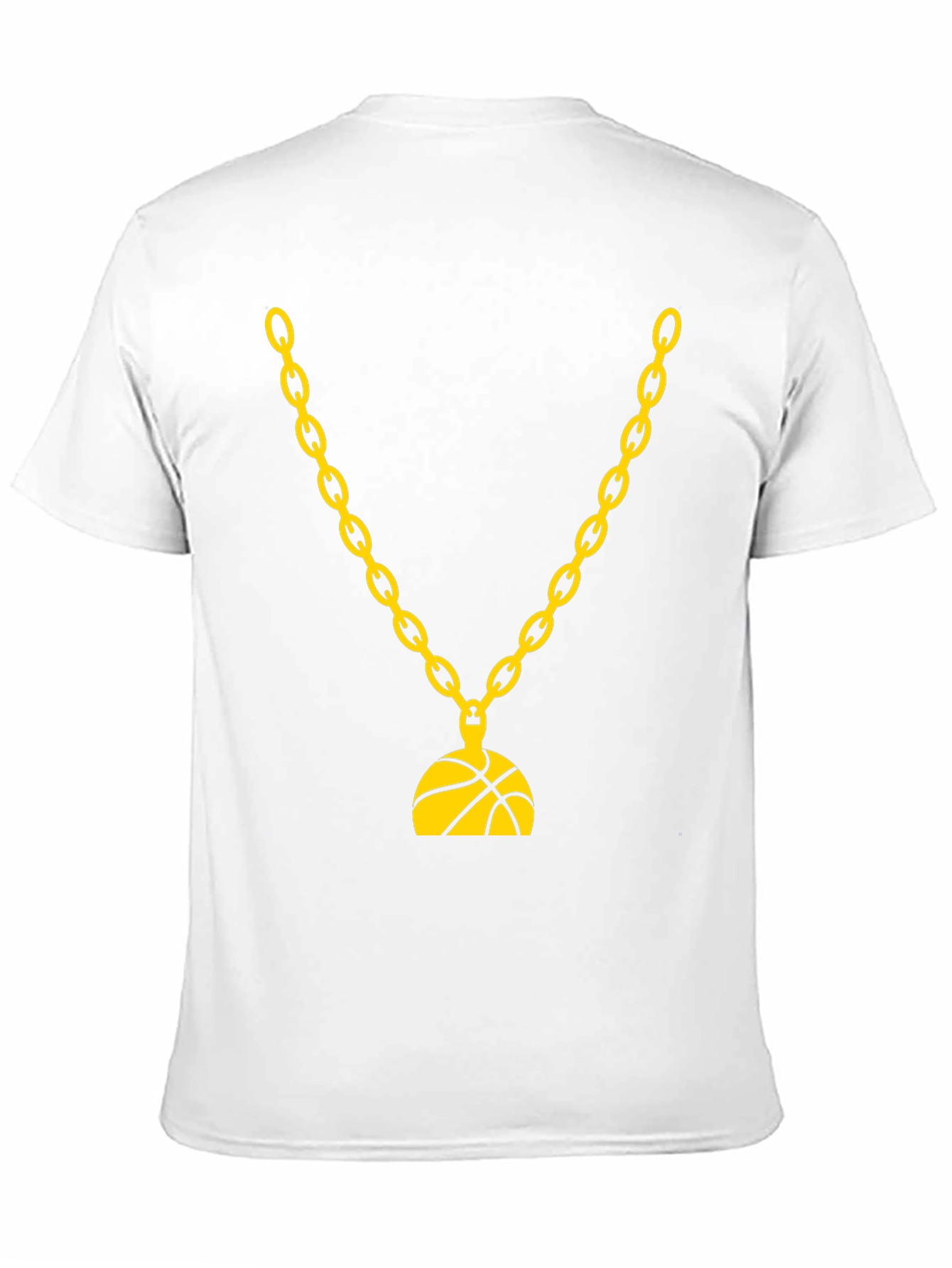 Gold Chain Basketball Graphic Tee - Classic Fit