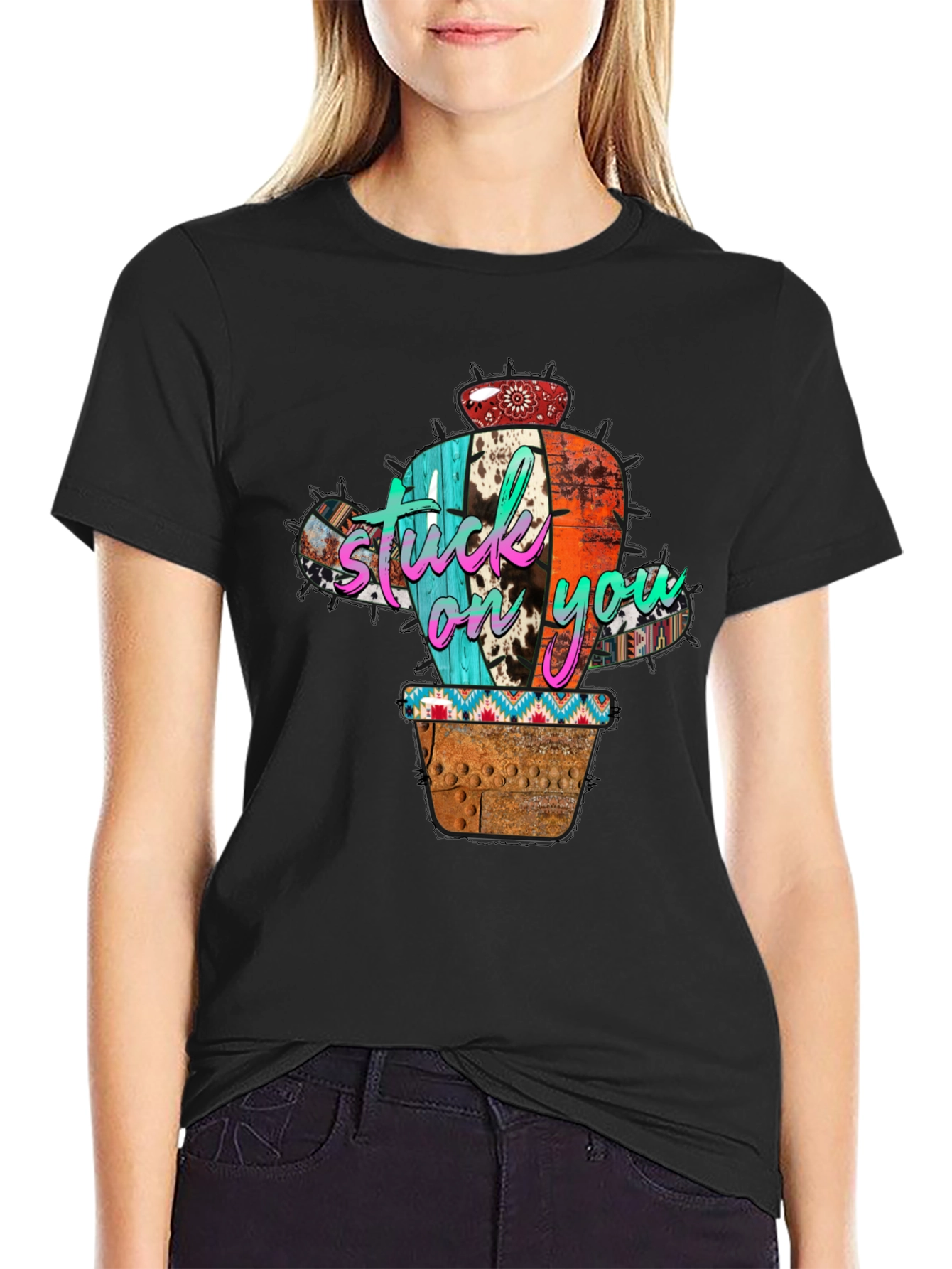 Stuck On You Cactus Graphic Tee