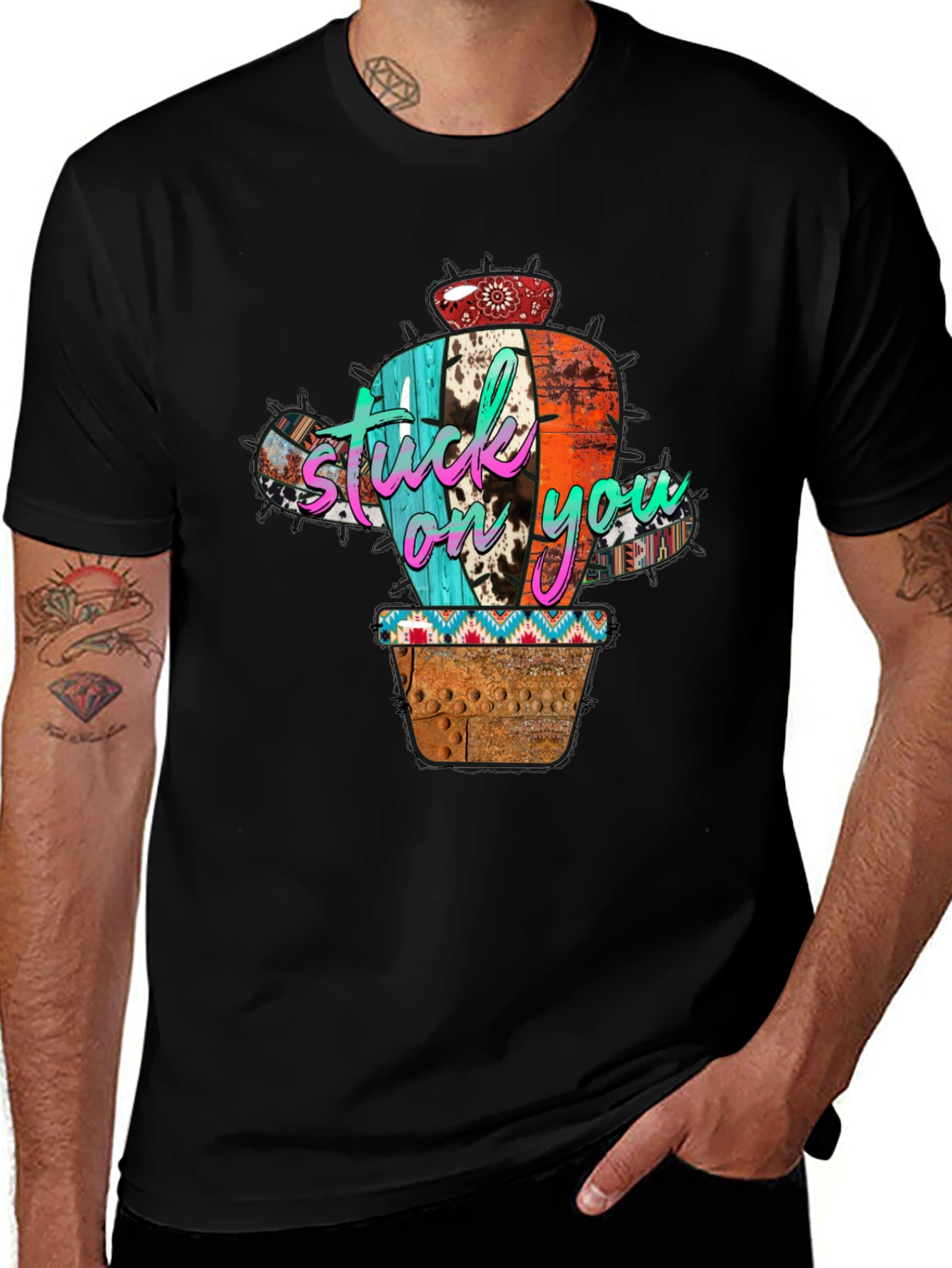 Stuck On You Cactus Graphic Tee