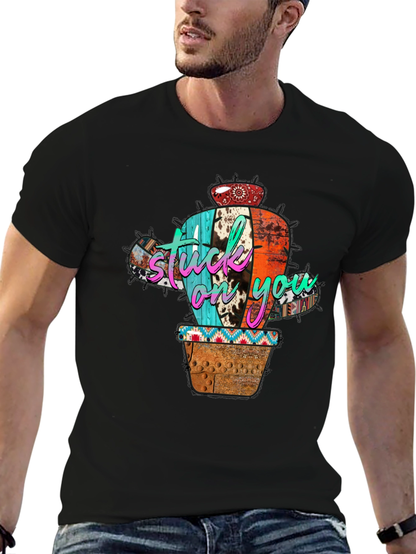 Stuck On You Cactus Graphic Tee