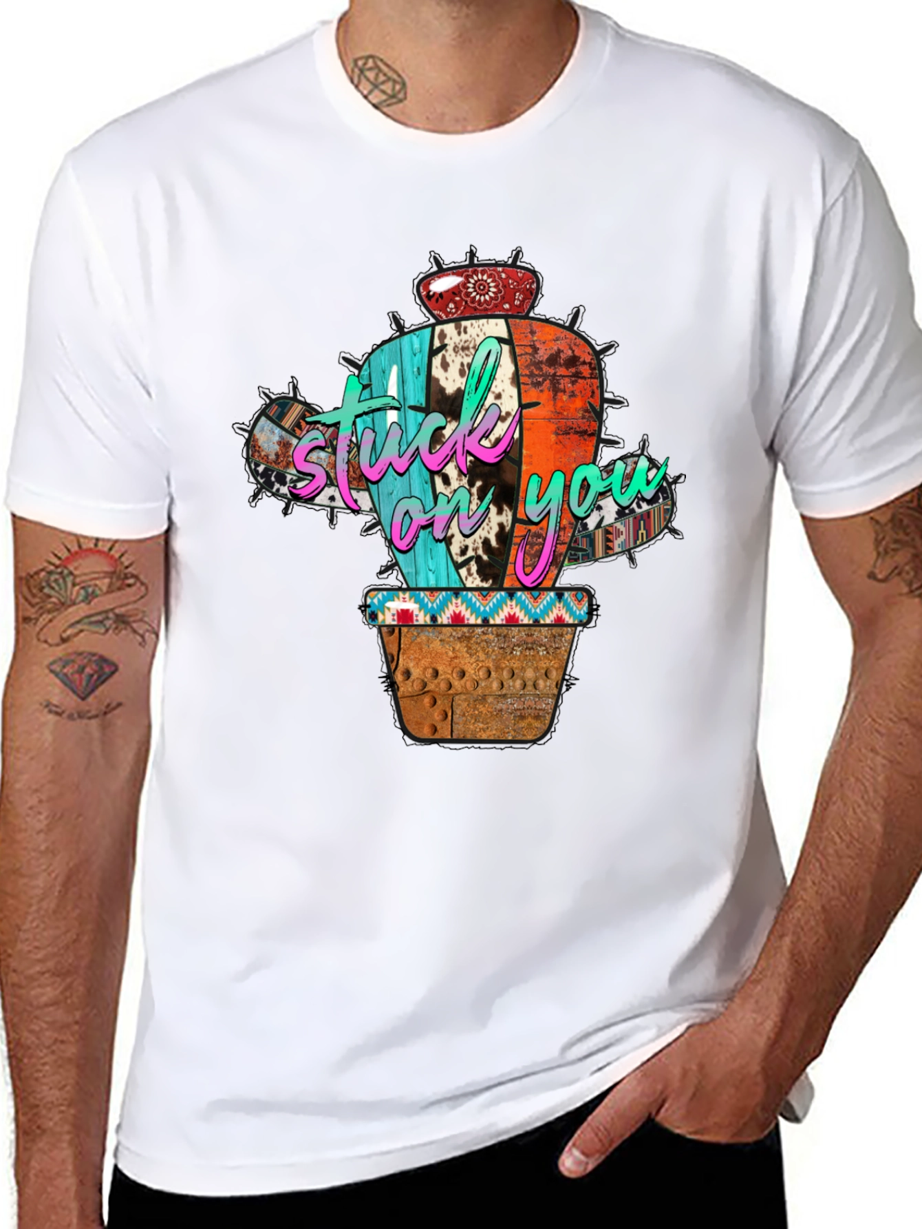 Stuck On You Cactus Graphic Tee