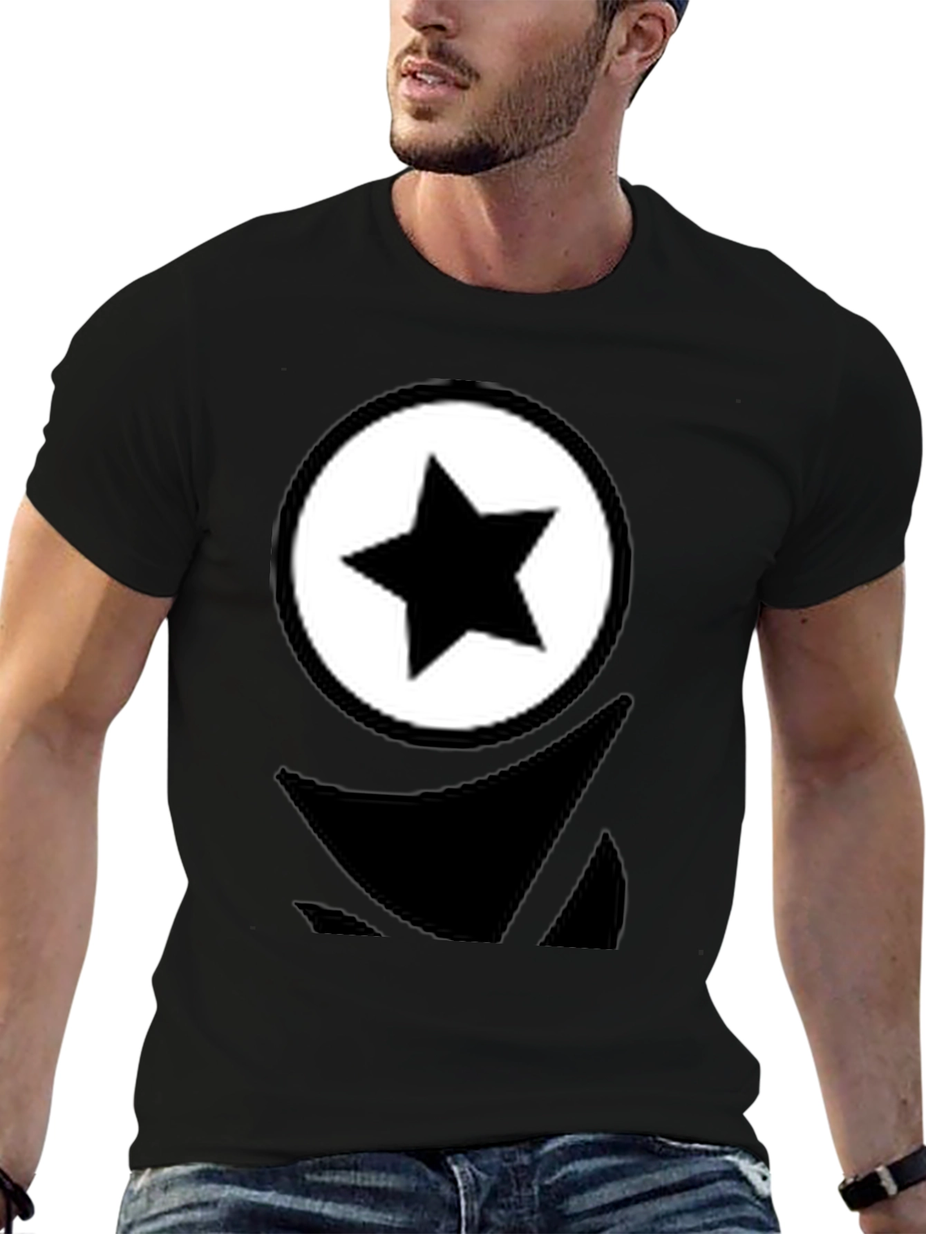 Star Logo Graphic Black T-Shirt