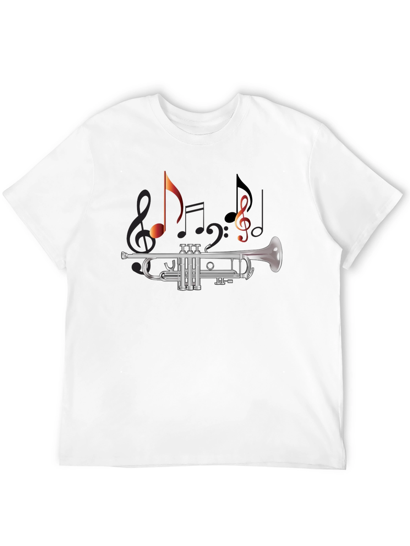 Trumpet Music Notes Graphic Tee