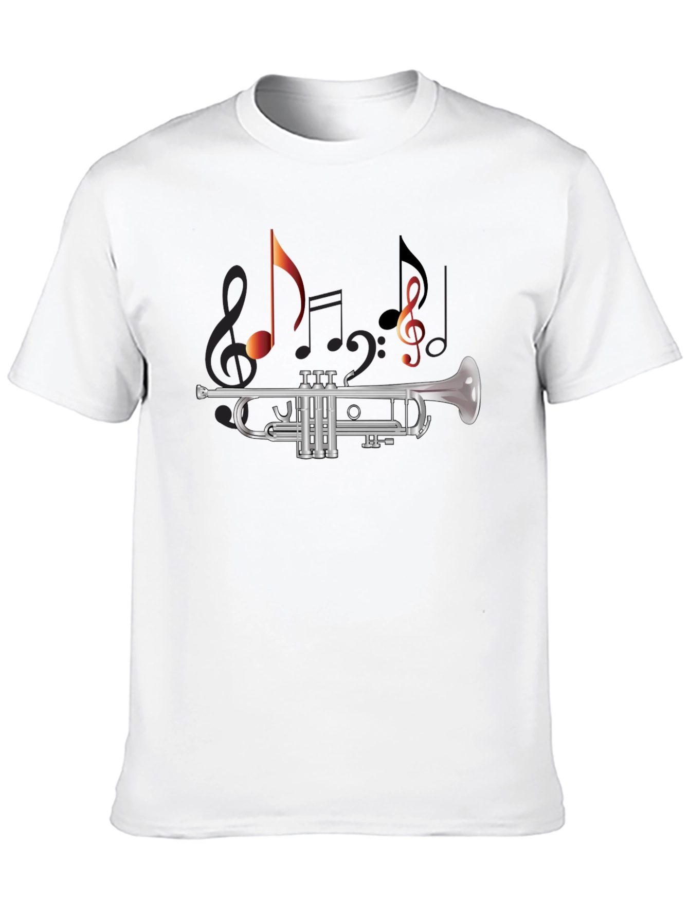 Trumpet Music Notes Graphic Tee