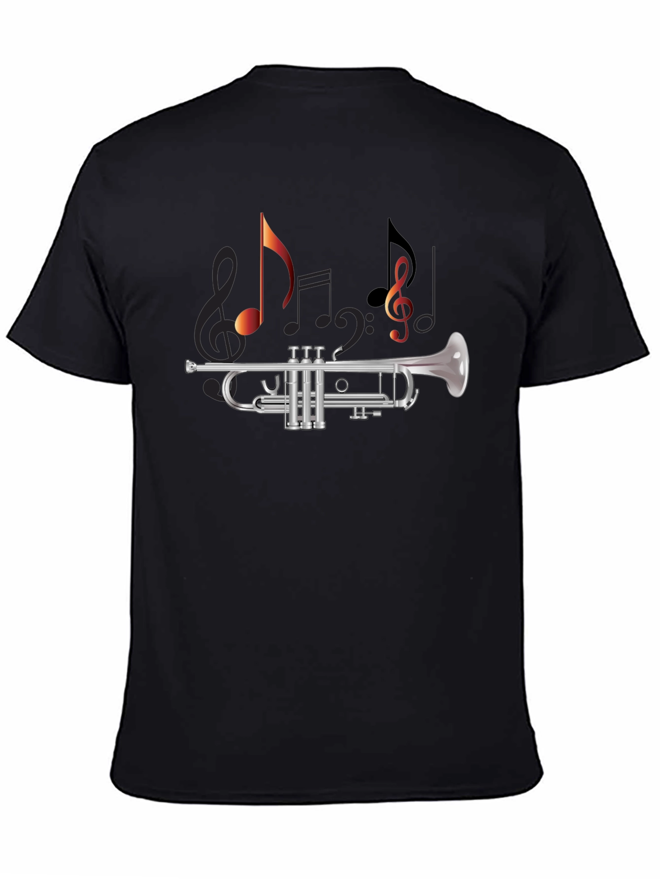 Trumpet Music Notes Graphic Tee