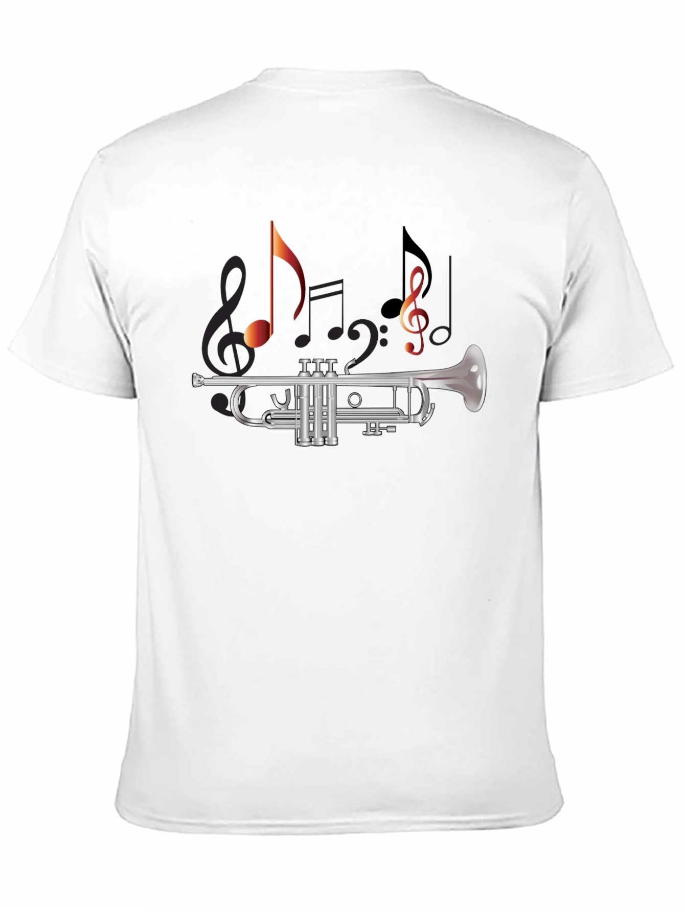 Trumpet Music Notes Graphic Tee