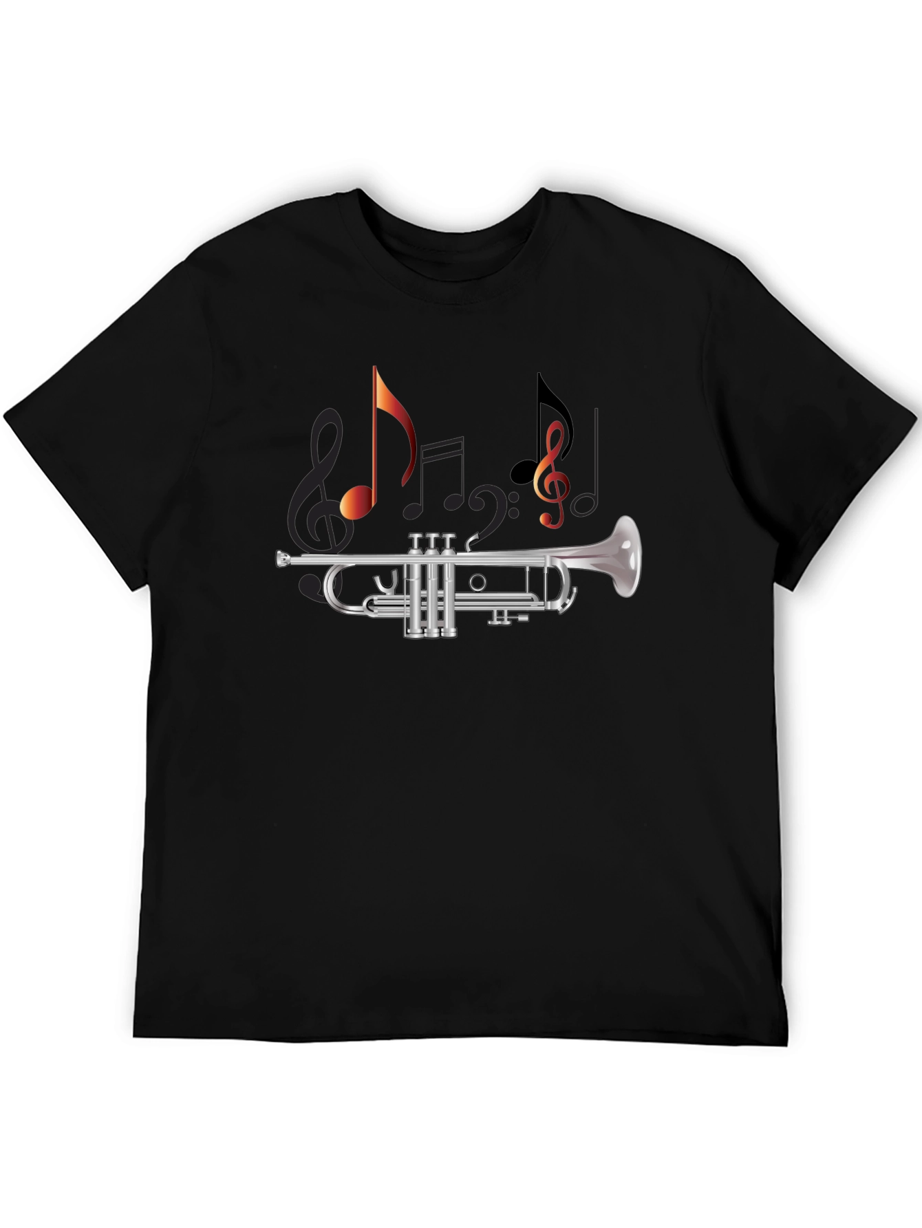 Trumpet Music Notes Graphic Tee