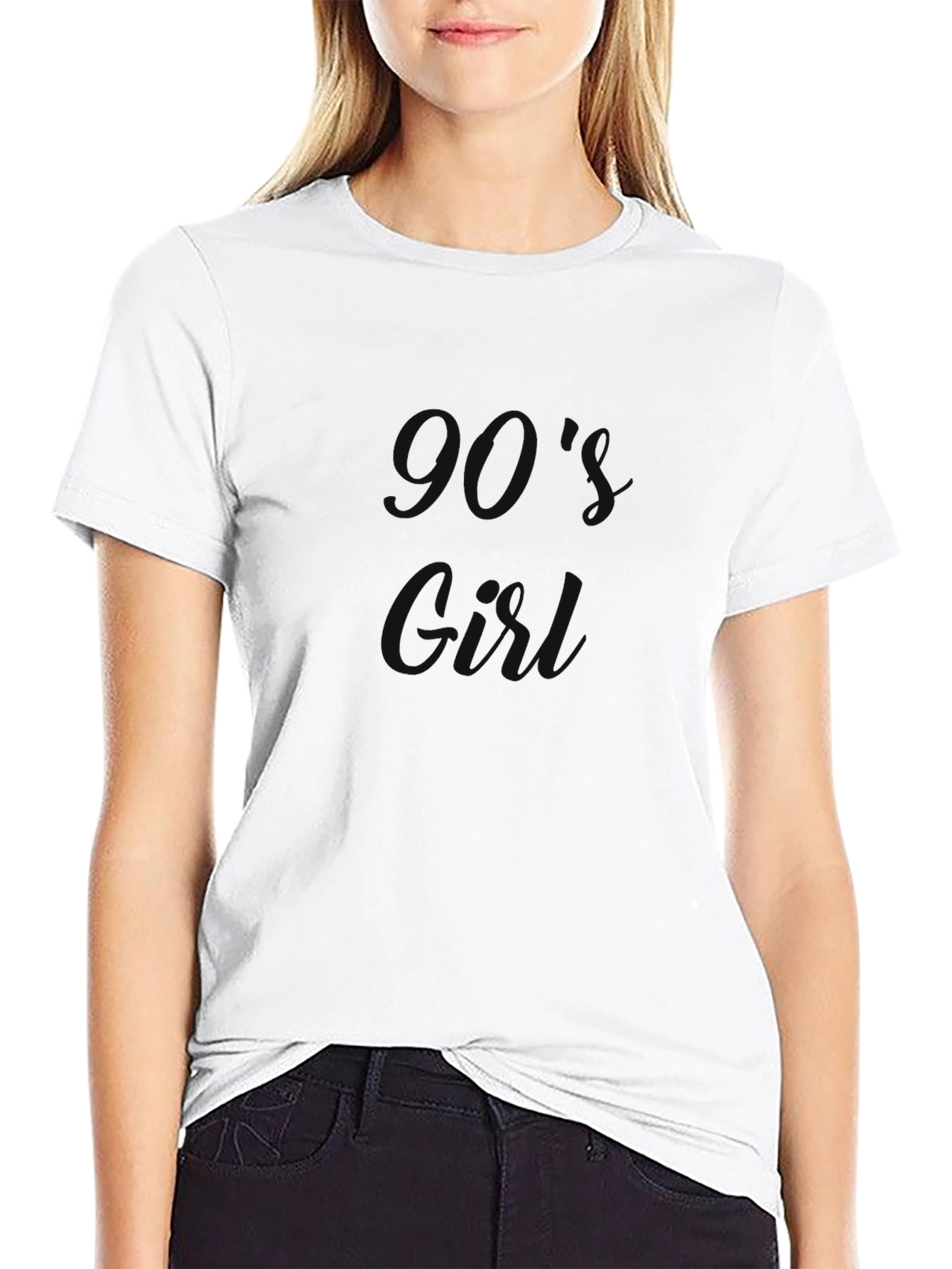 90s Girl Black T-Shirt - Casual Comfort