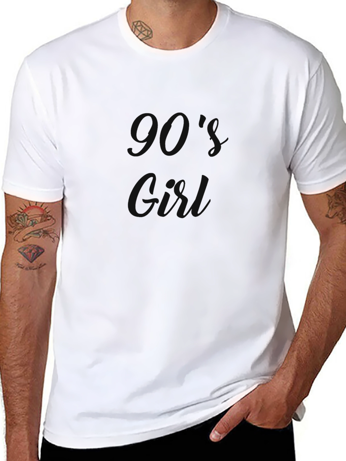 90s Girl Black T-Shirt - Casual Comfort