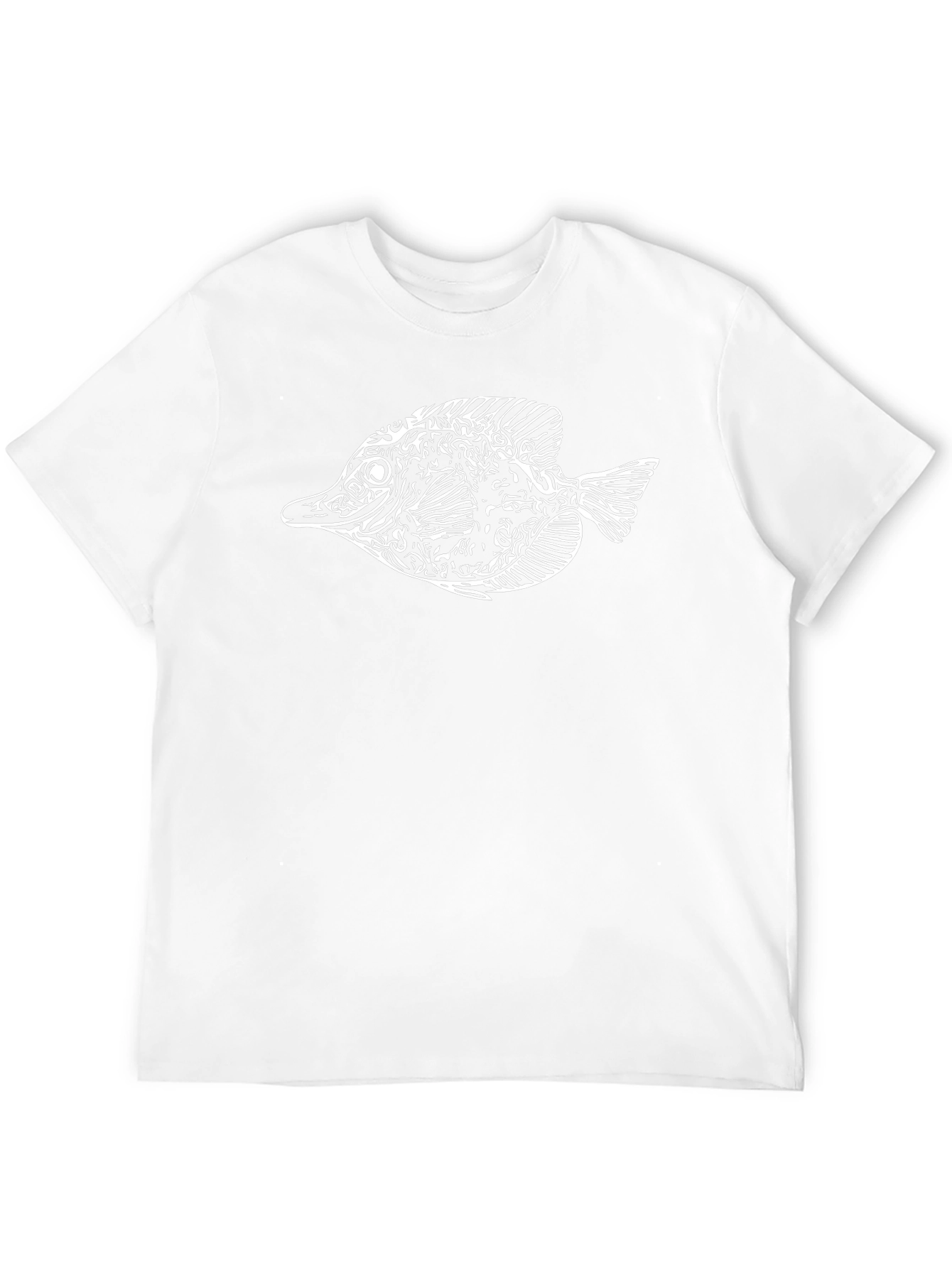 Fish Graphic T-Shirt - Black Cotton Blend