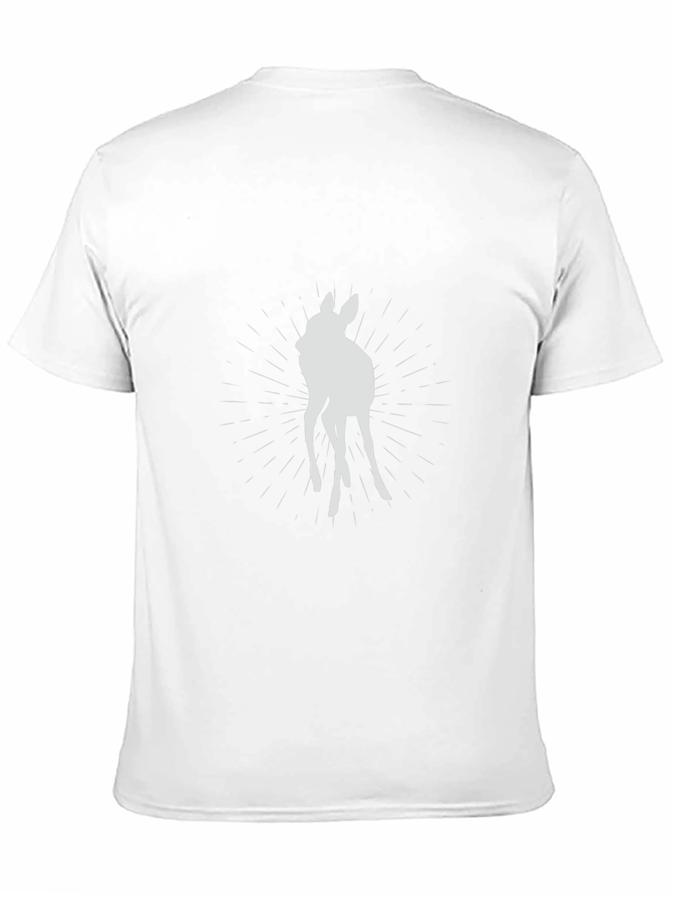 Deer Silhouette Graphic Tee - Black Casual Shirt