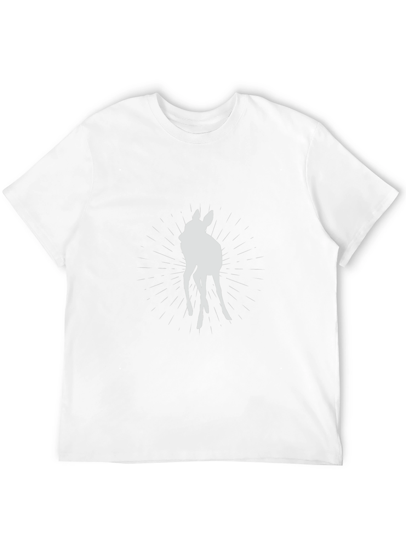 Deer Silhouette Graphic Tee - Black Casual Shirt
