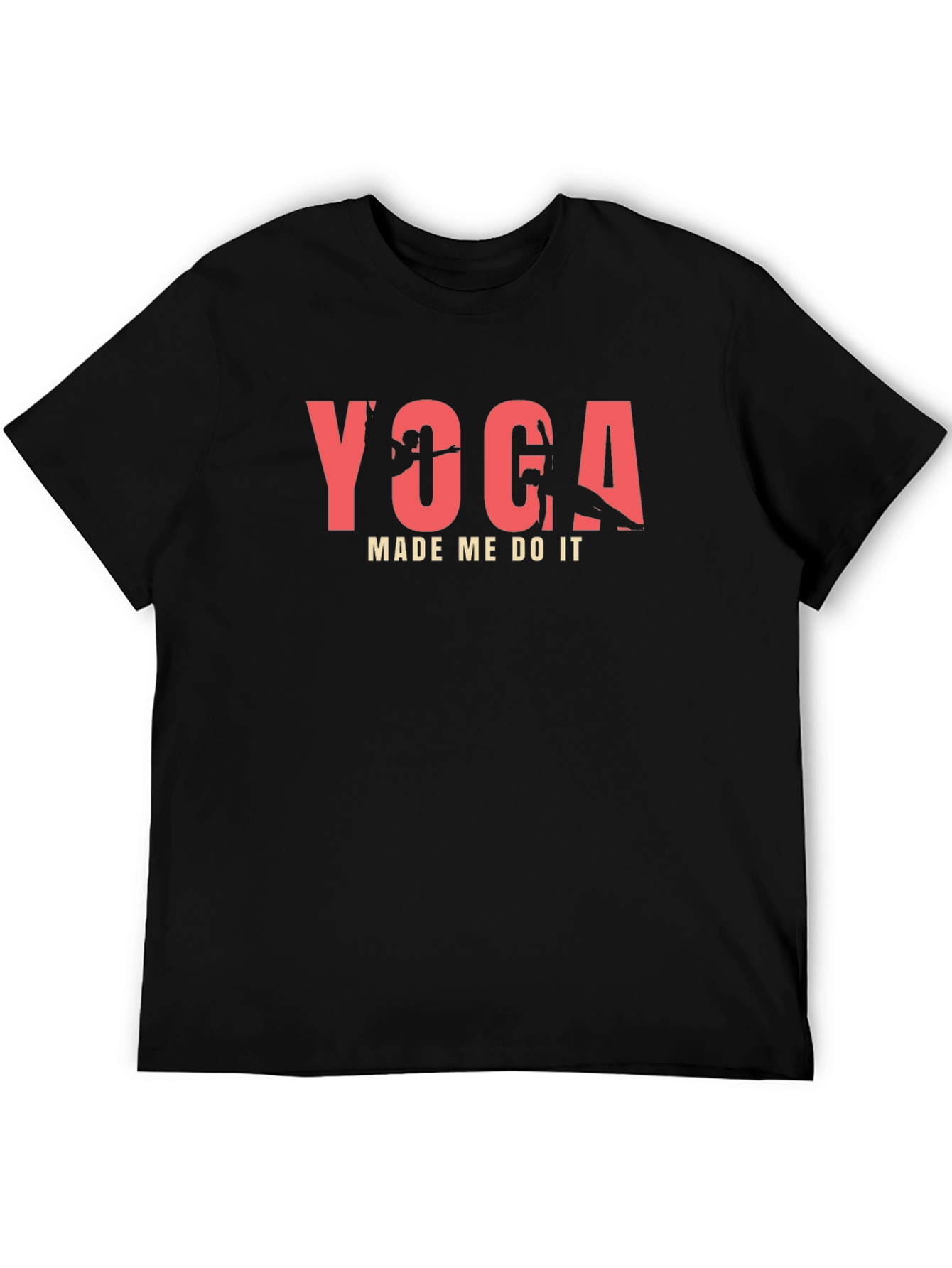 Yoga Made Me Do It Black T-Shirt