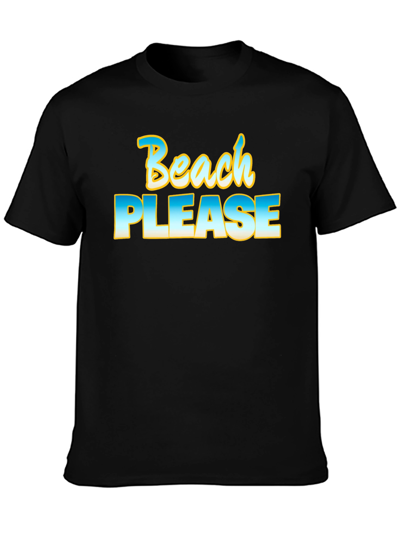 Beach Please Graphic Tee - Black