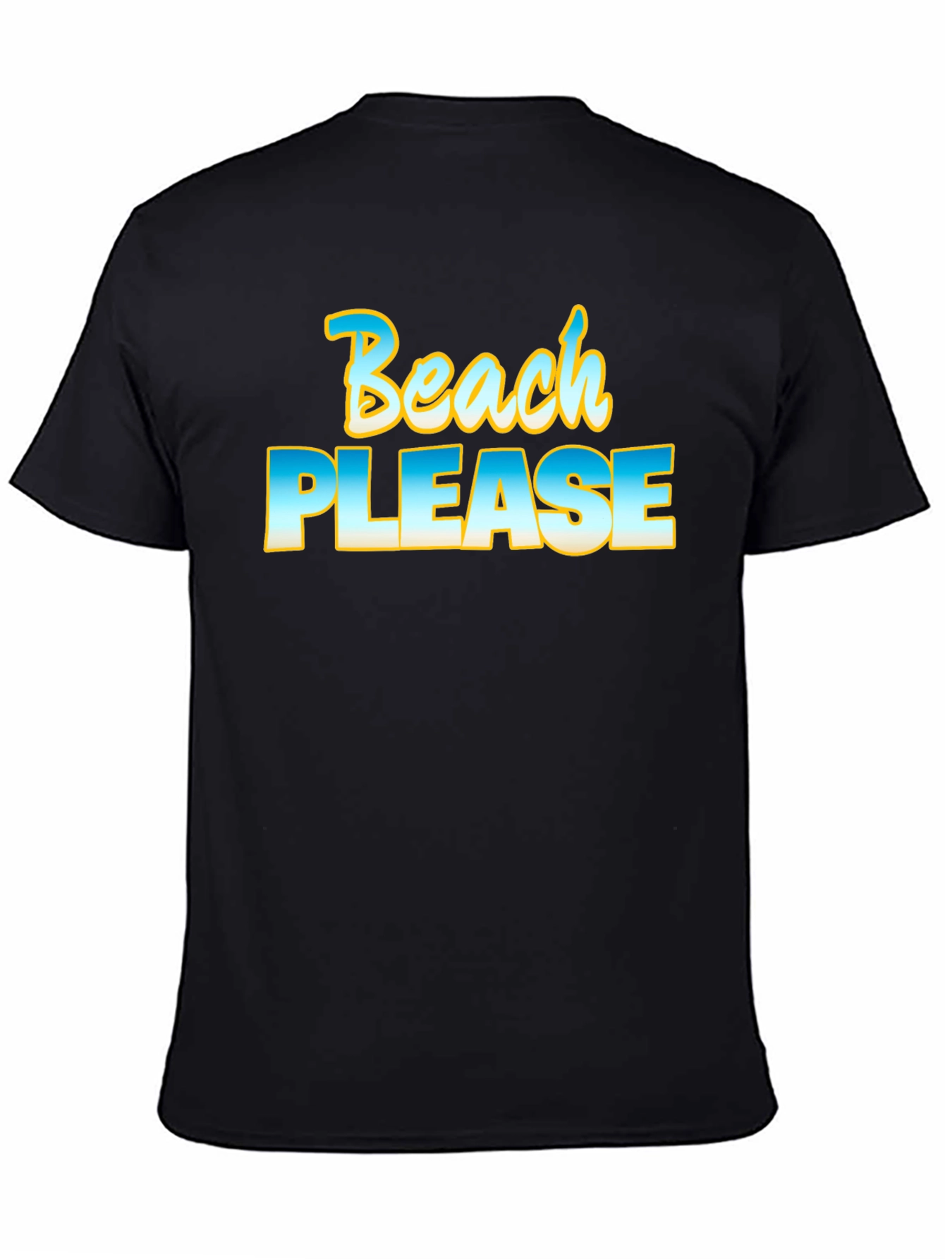 Beach Please Graphic Tee - Black