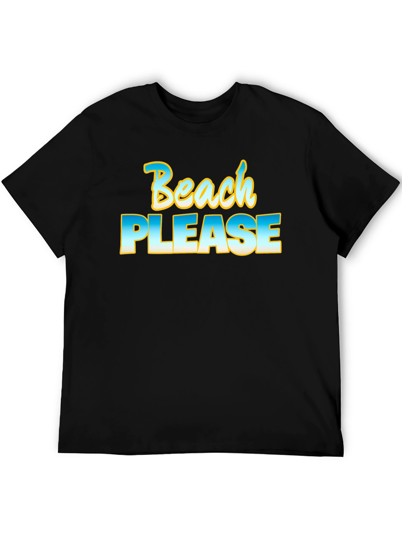 Beach Please Graphic Tee - Black