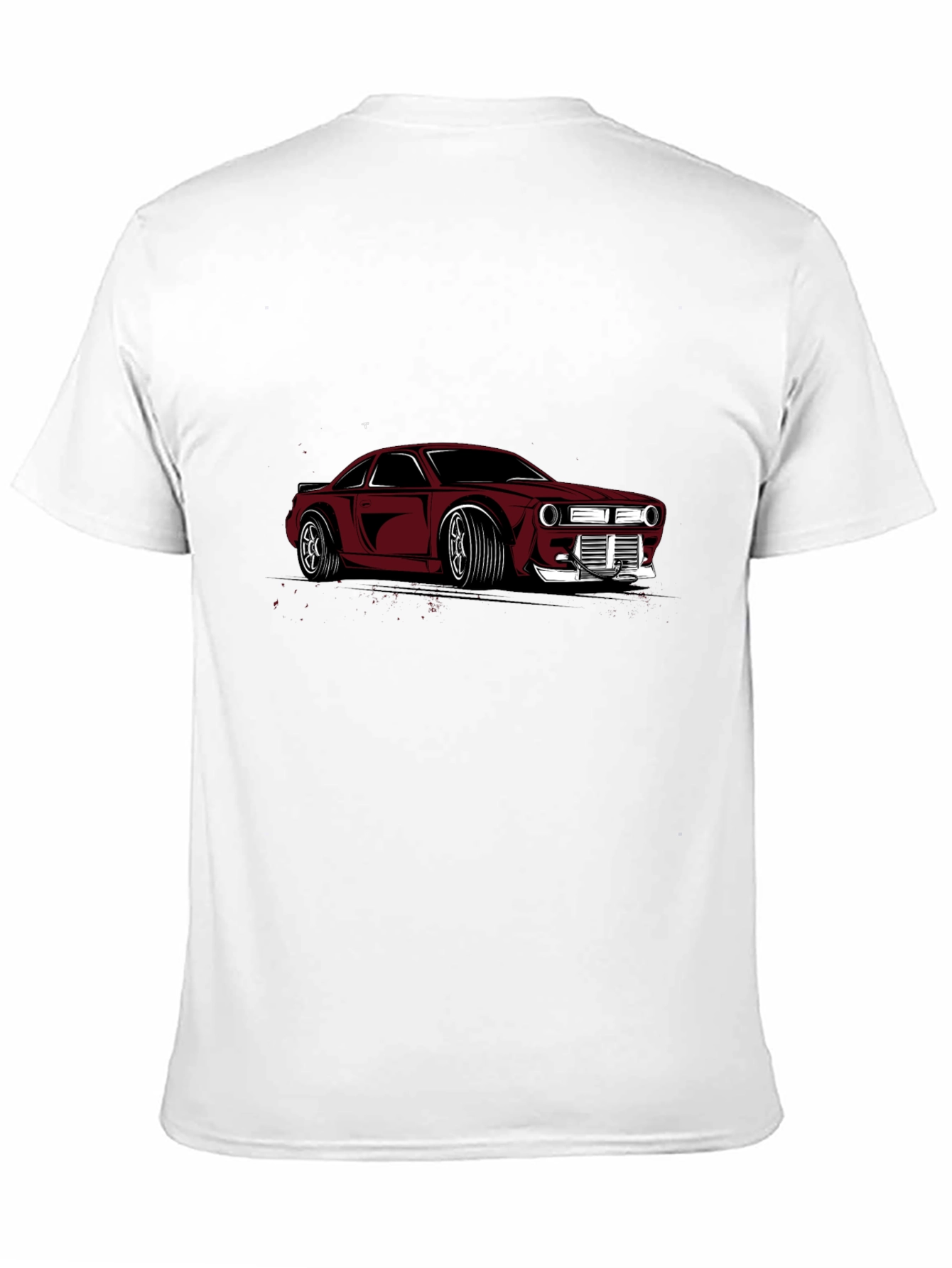 Retro Car Graphic T-Shirt - Black Crew Neck Tee