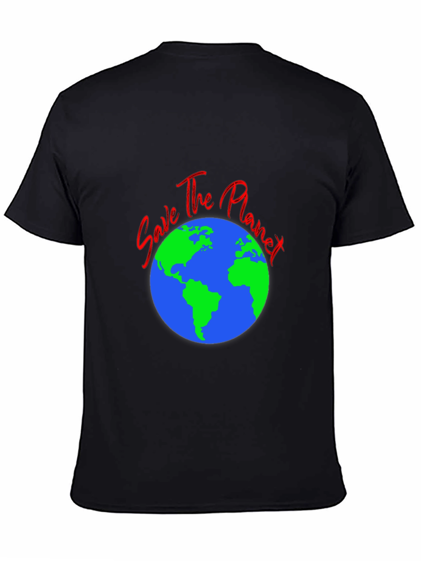 Save the Planet Black T-Shirt - Eco-Friendly Design