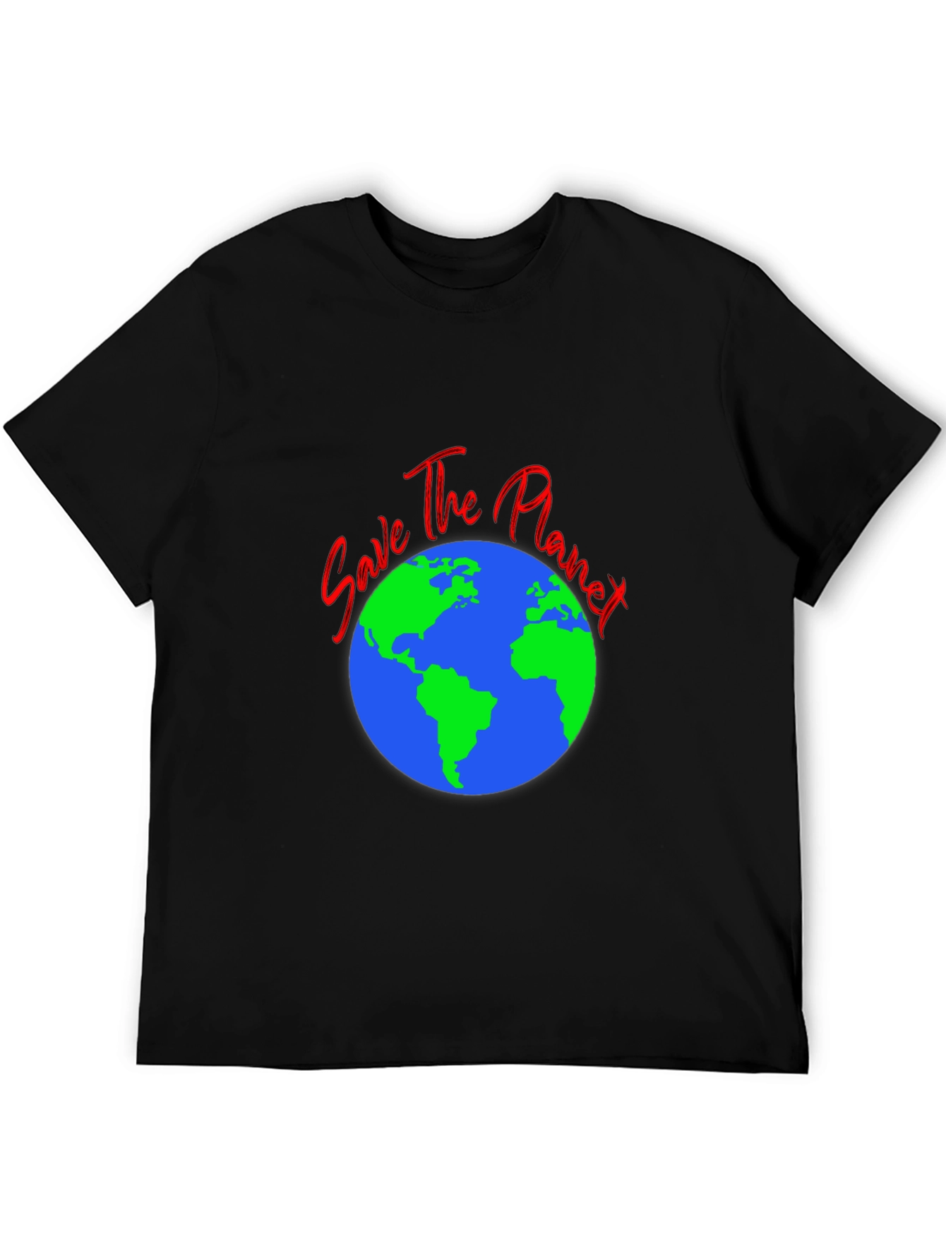 Save the Planet Black T-Shirt - Eco-Friendly Design