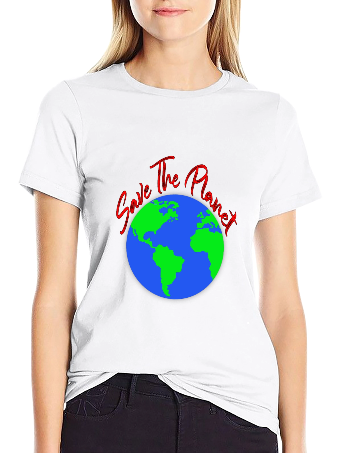 Save the Planet Black T-Shirt - Eco-Friendly Design