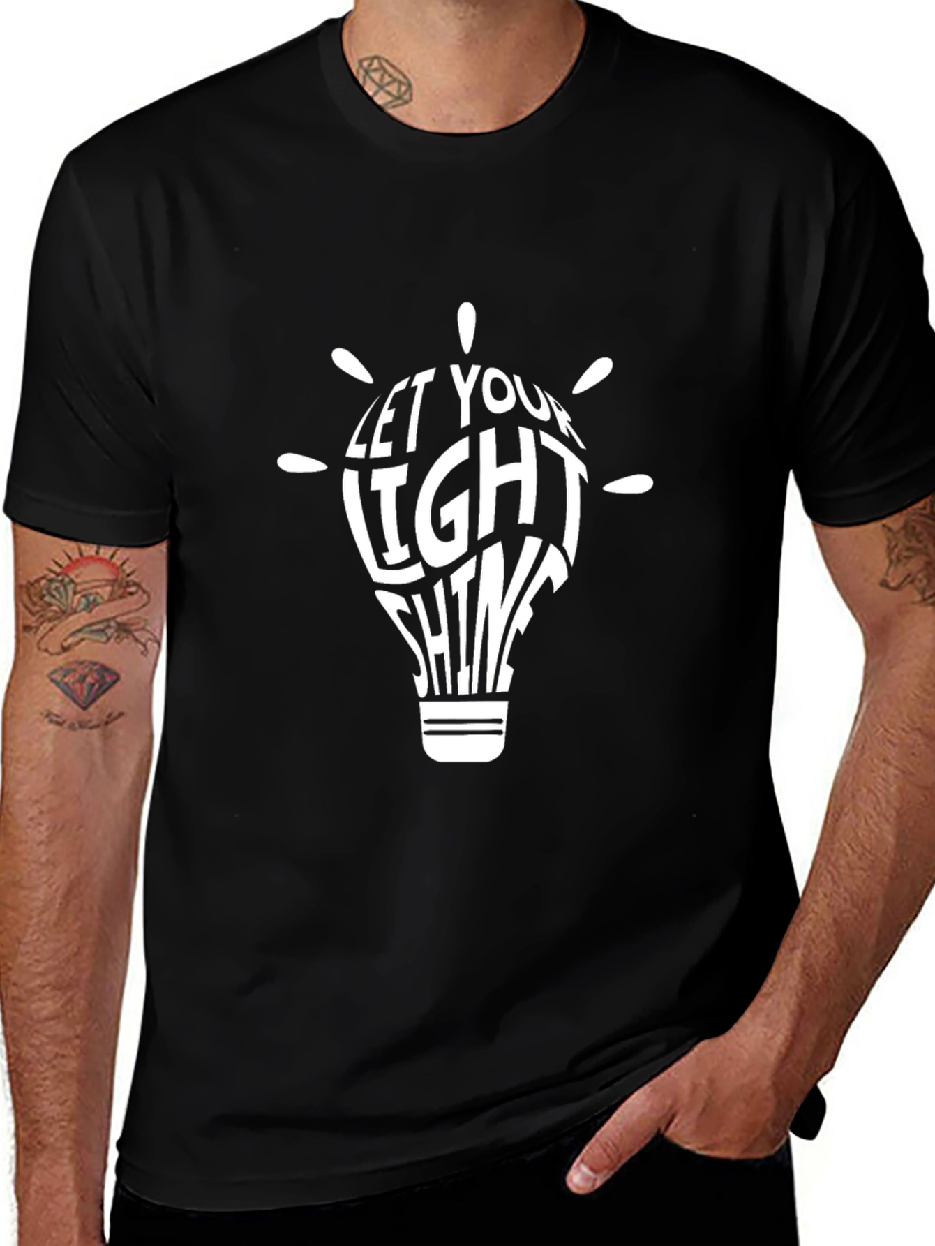 Let Your Light Shine Black T-Shirt