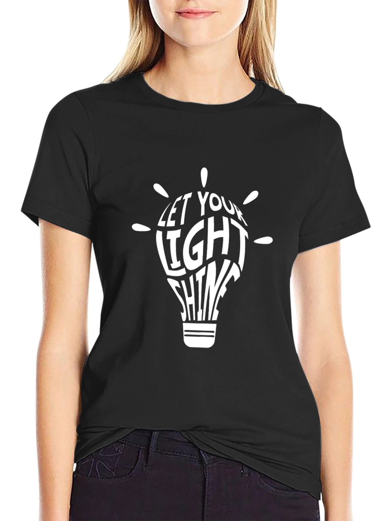 Let Your Light Shine Black T-Shirt