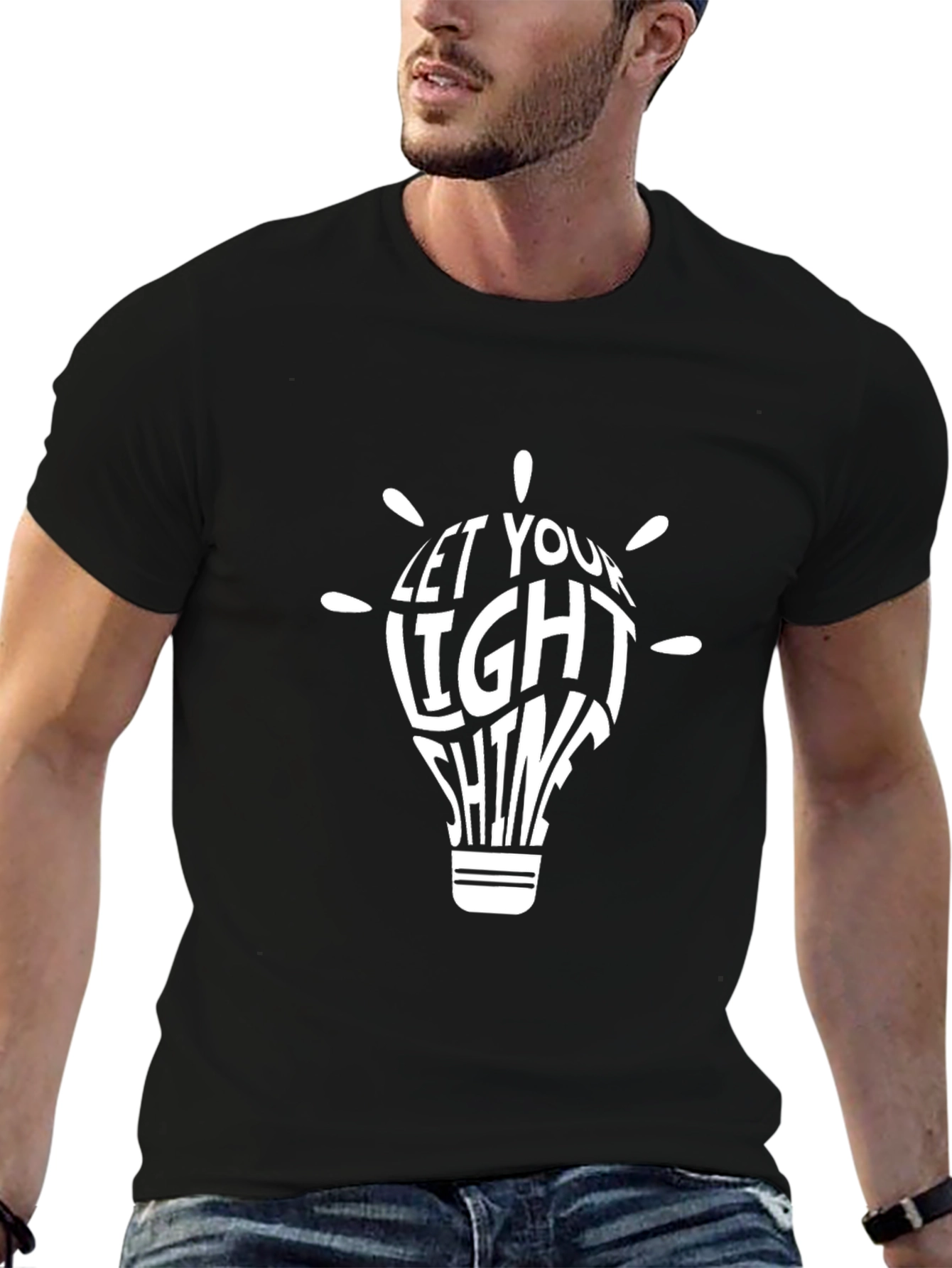 Let Your Light Shine Black T-Shirt