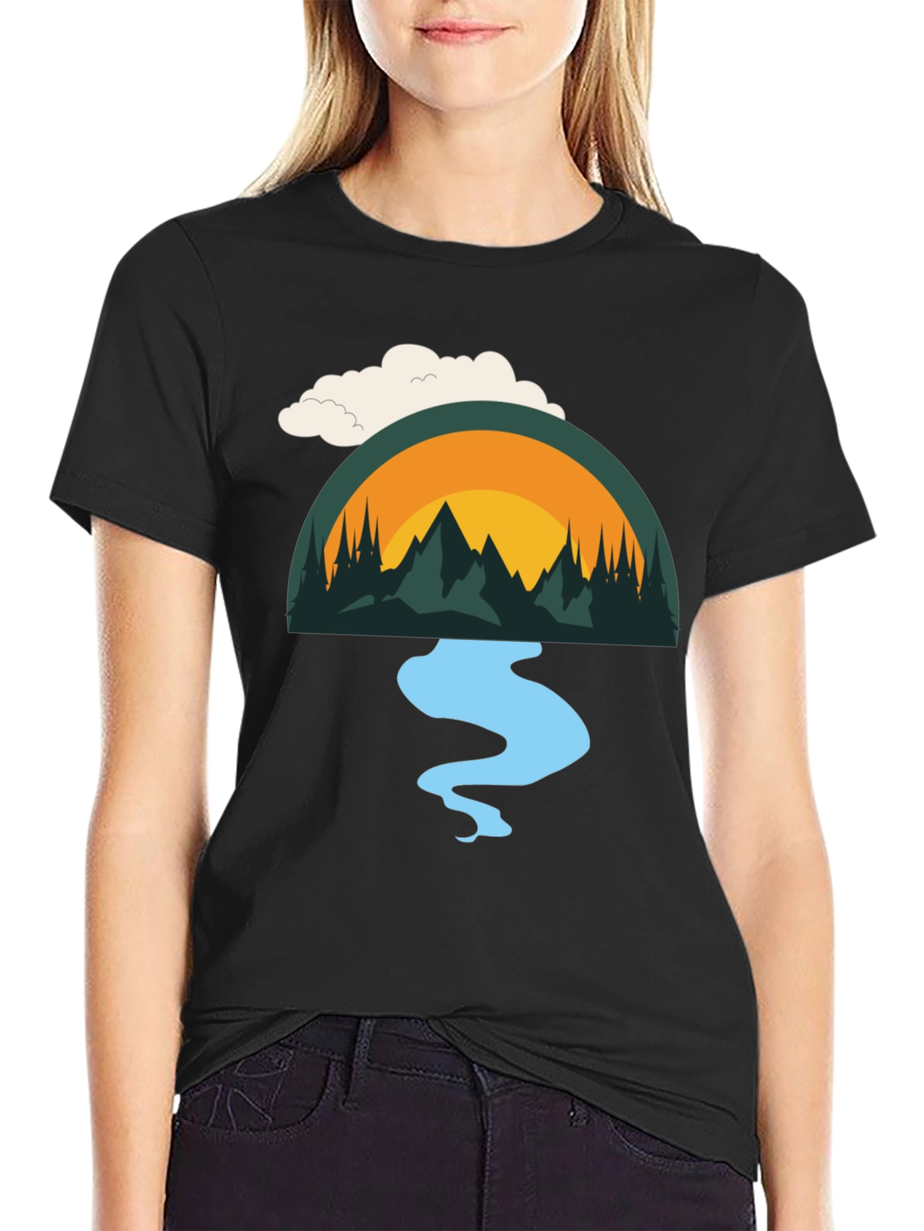 Nature Scene Graphic T-Shirt