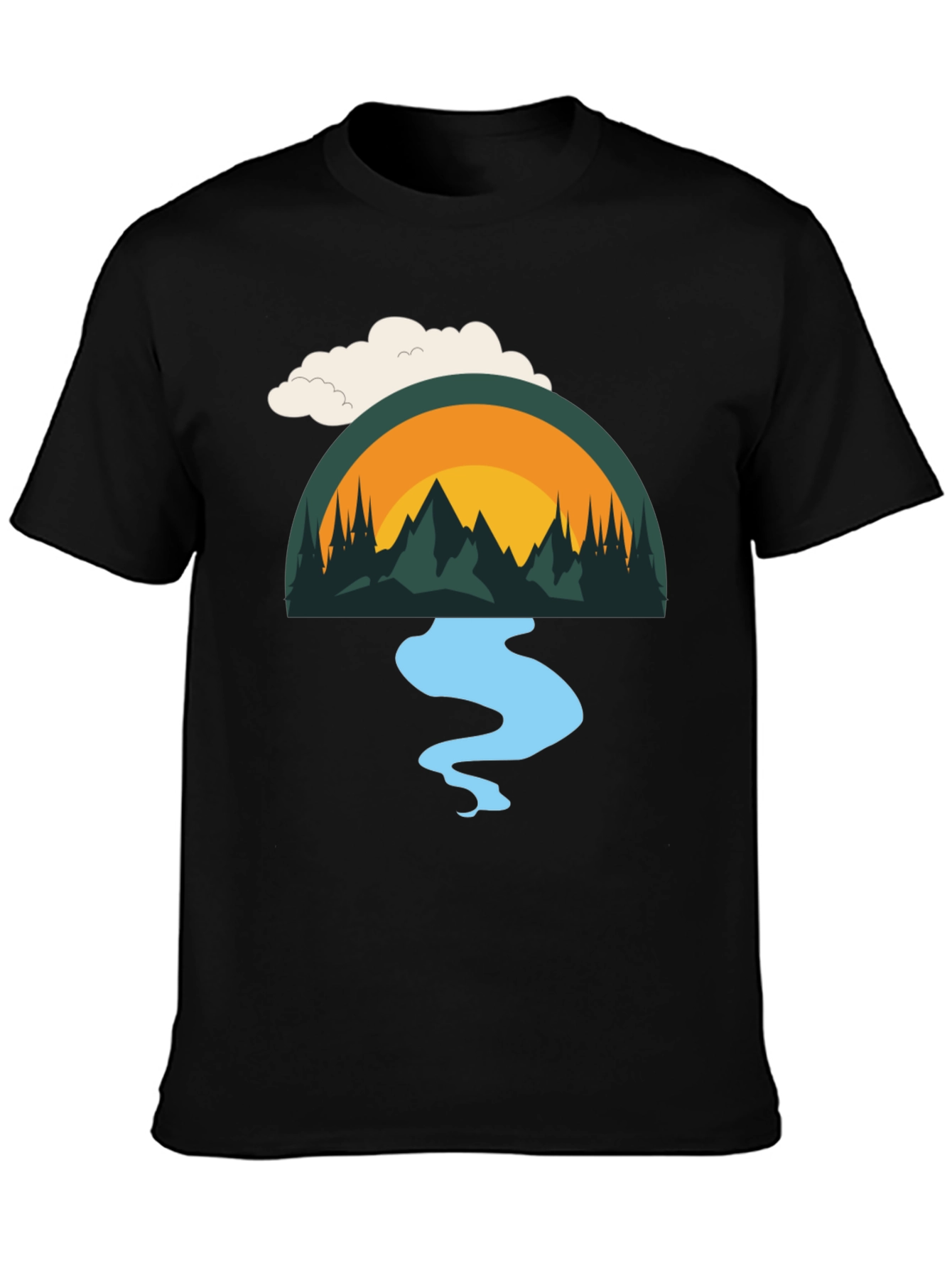Nature Scene Graphic T-Shirt