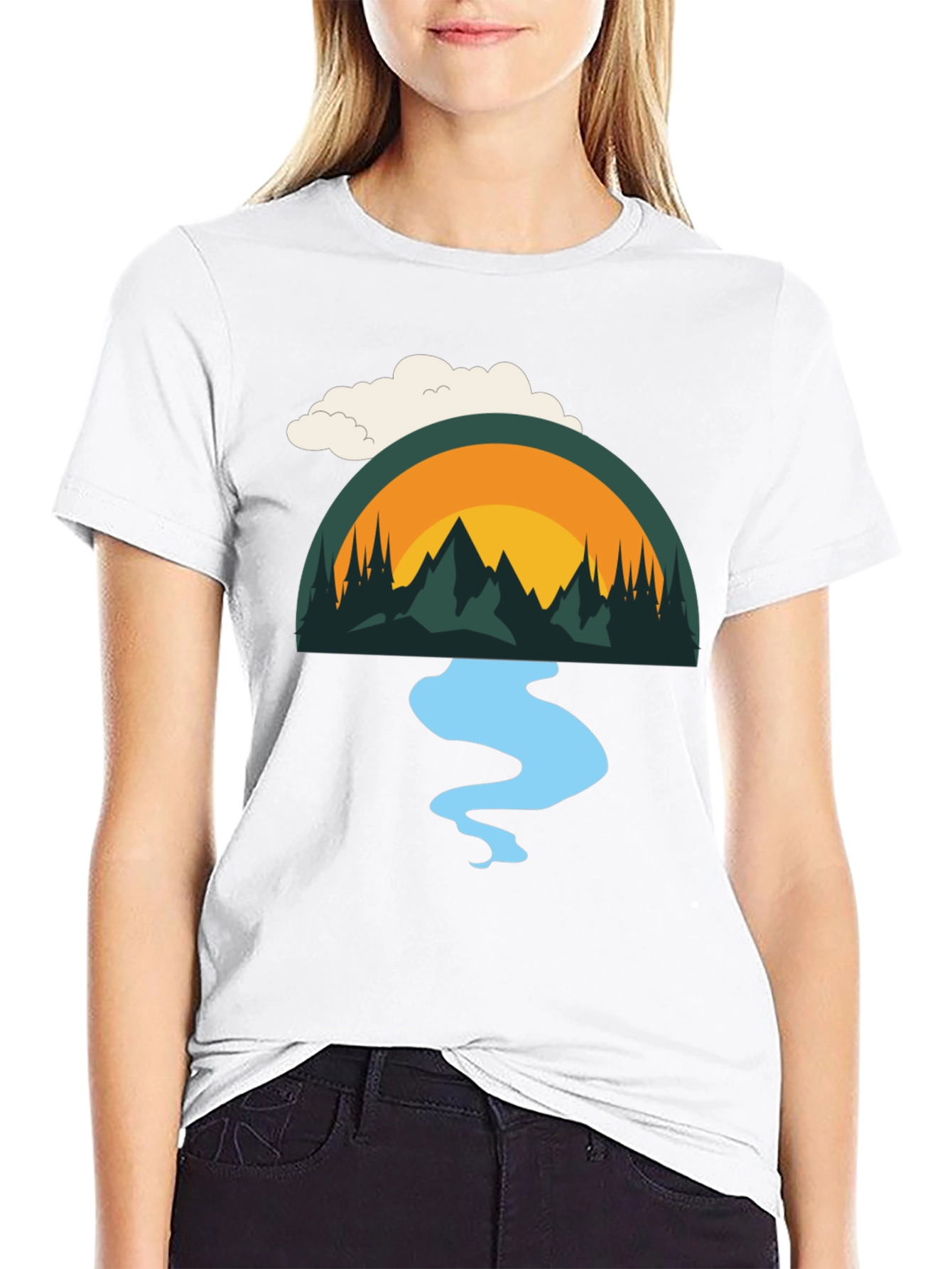 Nature Scene Graphic T-Shirt