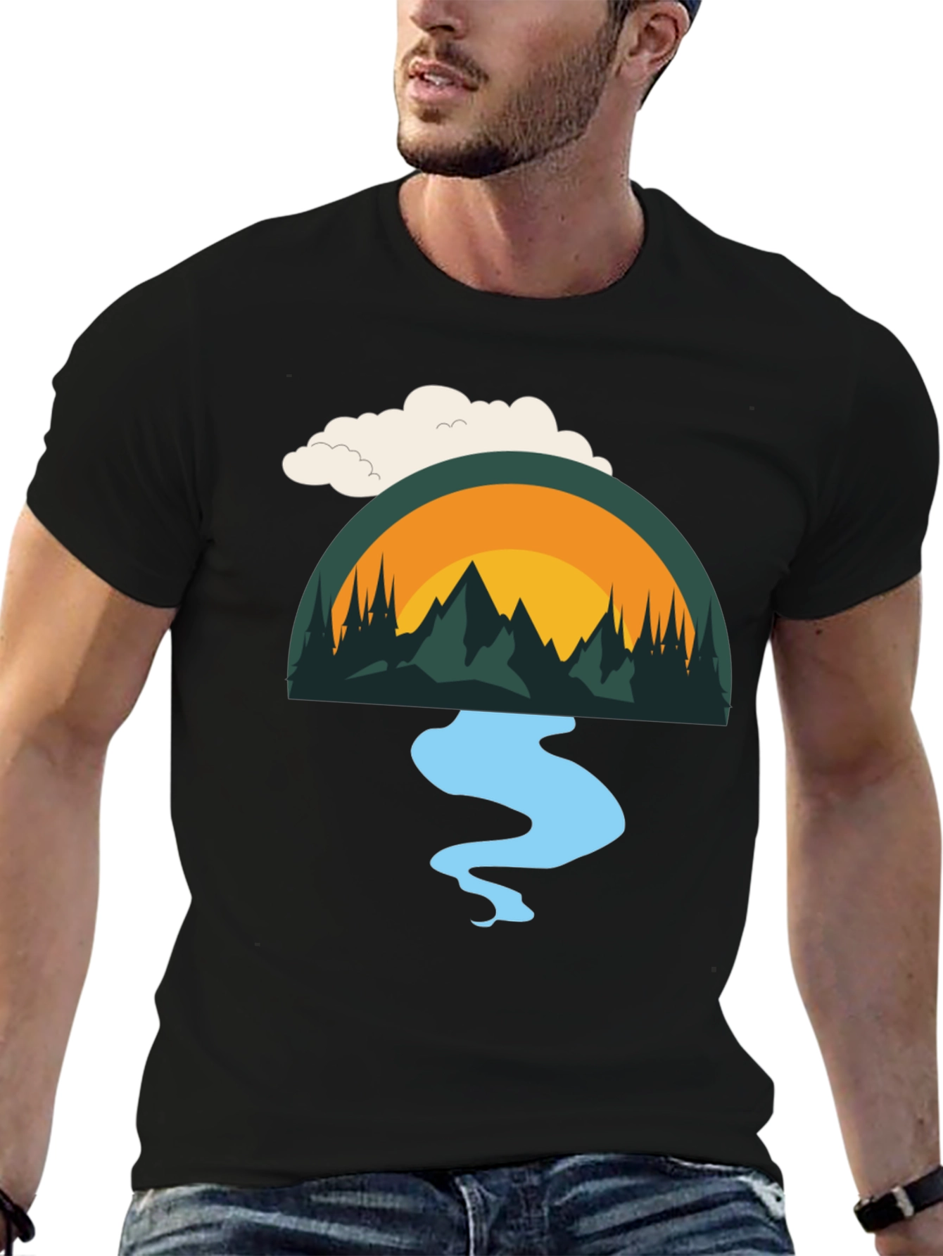 Nature Scene Graphic T-Shirt