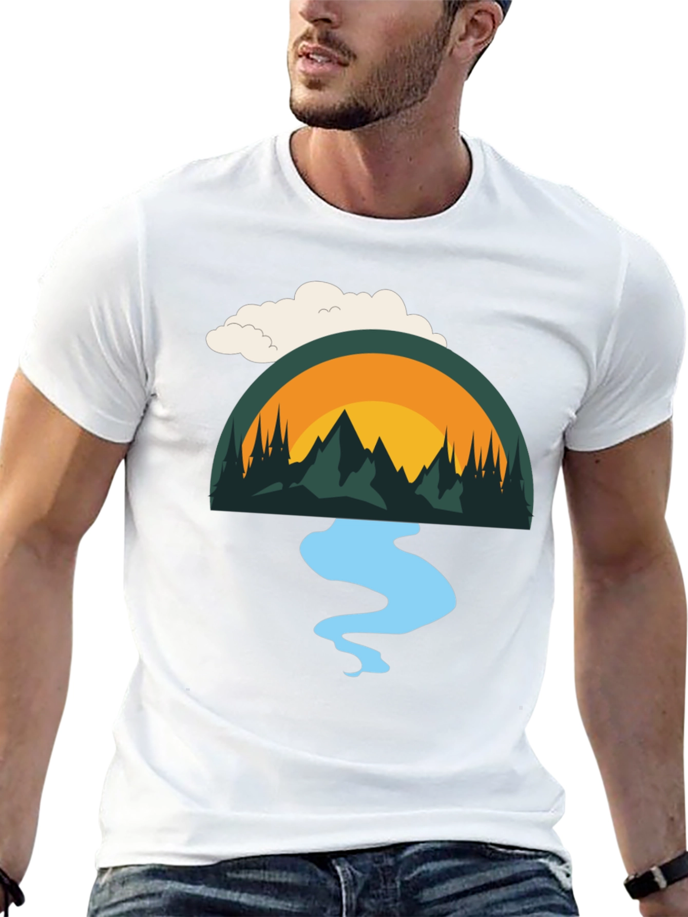 Nature Scene Graphic T-Shirt