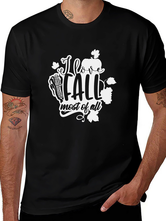 I Love Fall T-Shirt - Autumn Graphic Tee