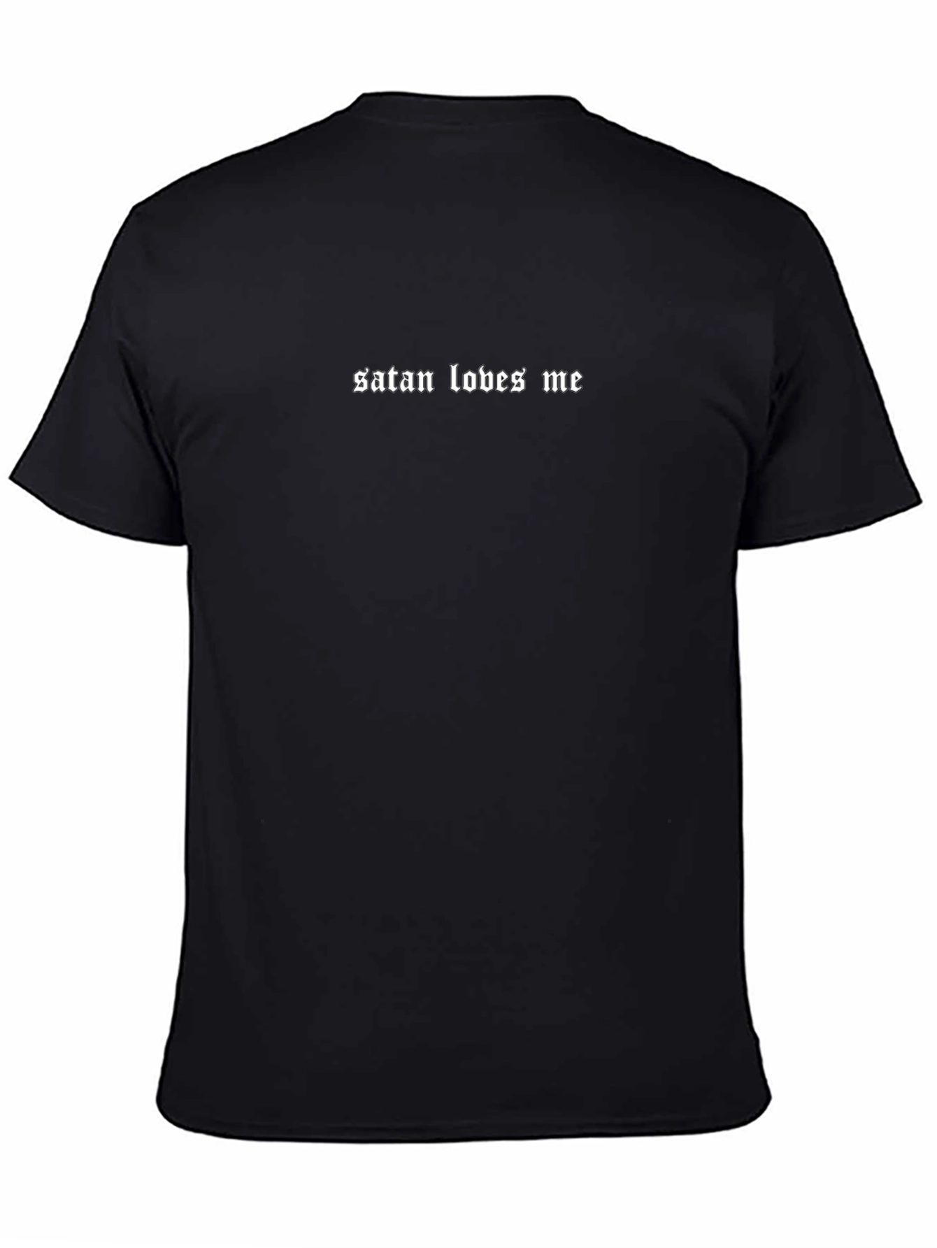Satan Loves Me Graphic Tee - Black