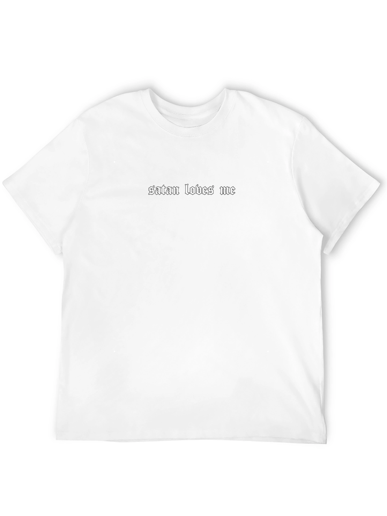Satan Loves Me Graphic Tee - Black