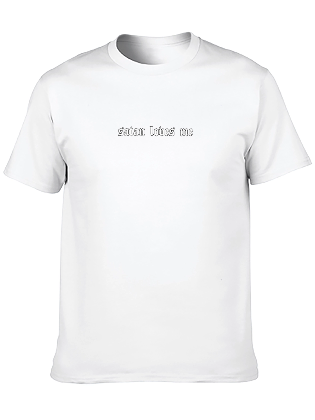 Satan Loves Me Graphic Tee - Black