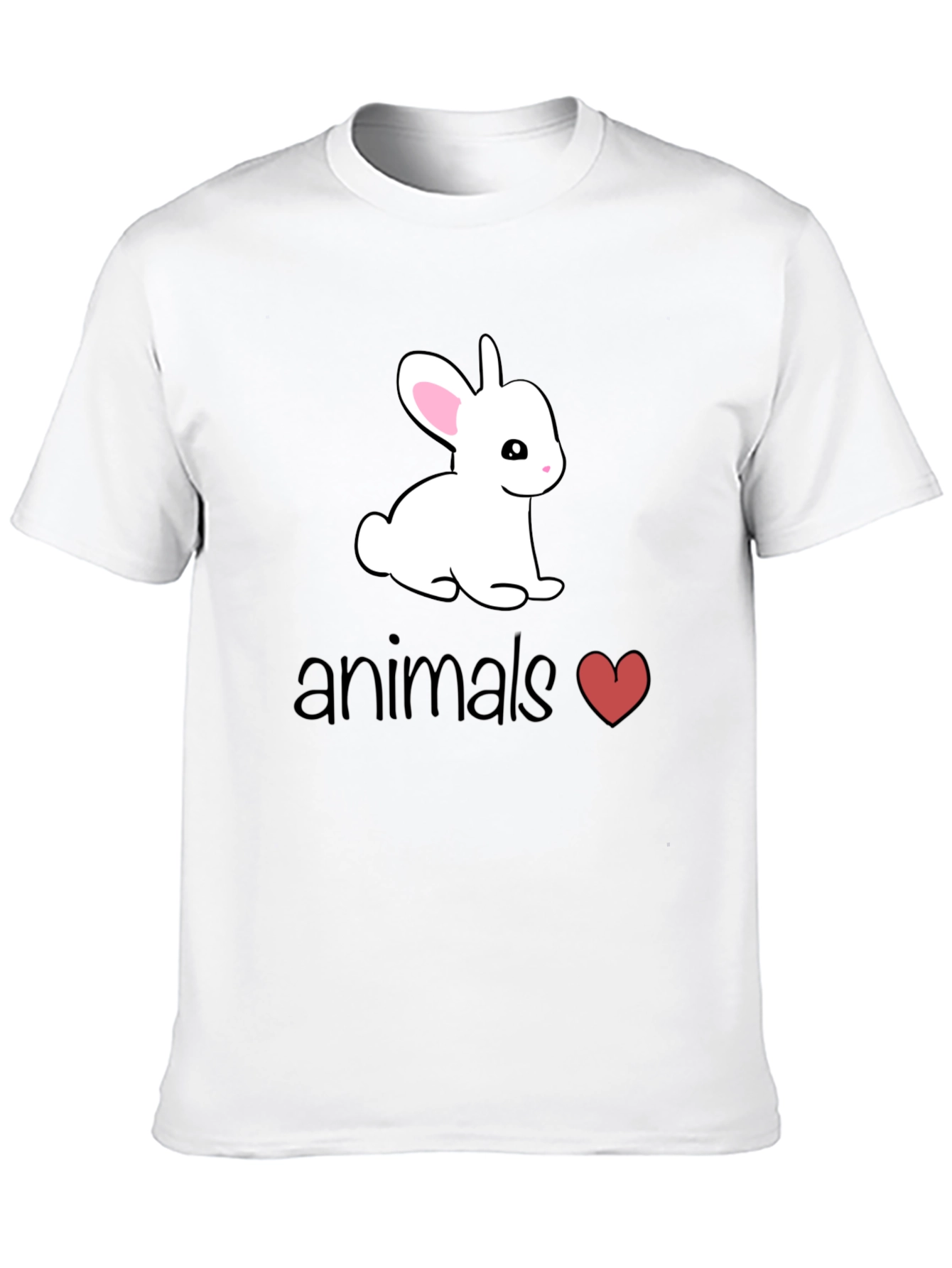 Cute Bunny Animals Heart T-Shirt