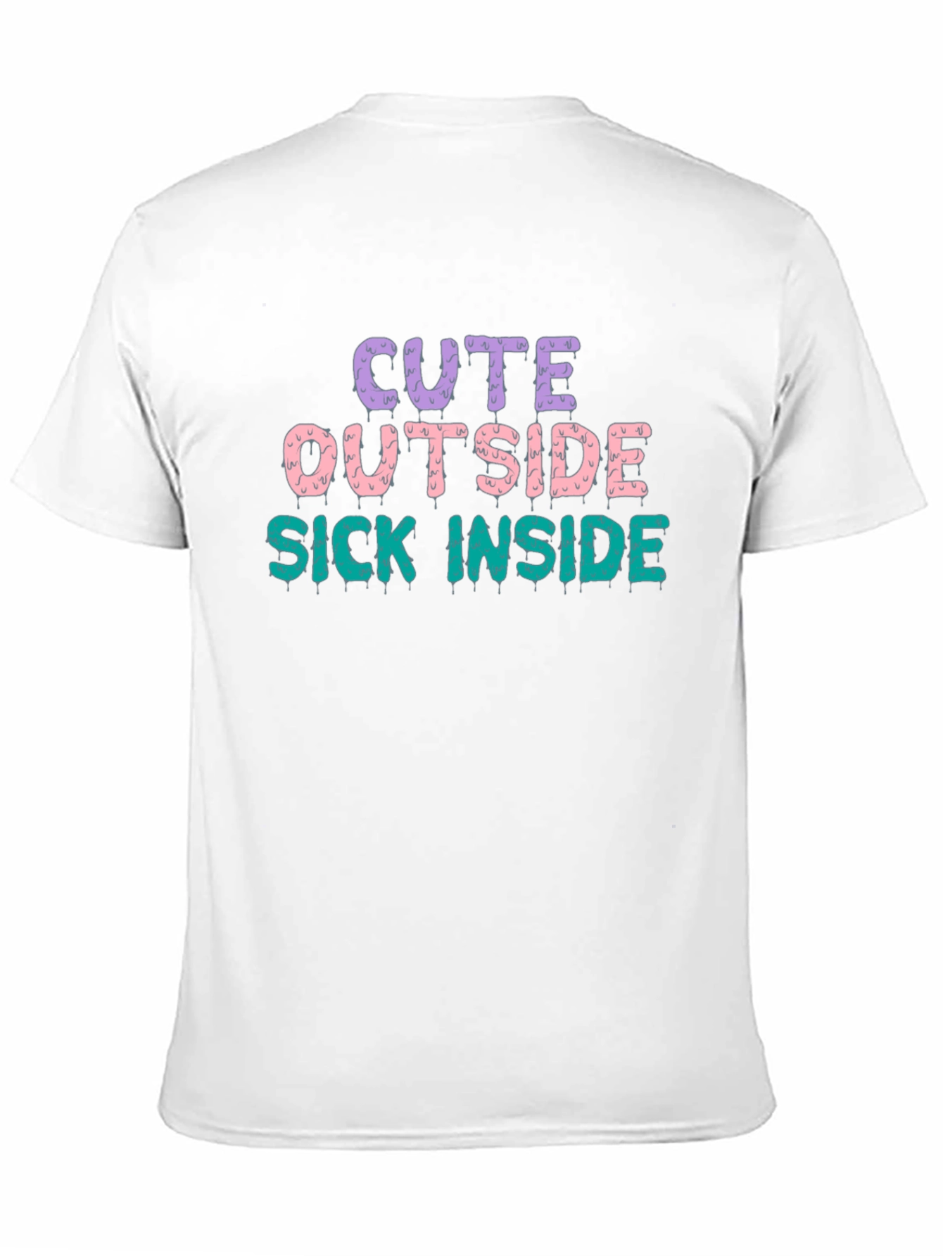 Cute Outside Sick Inside Black T-Shirt