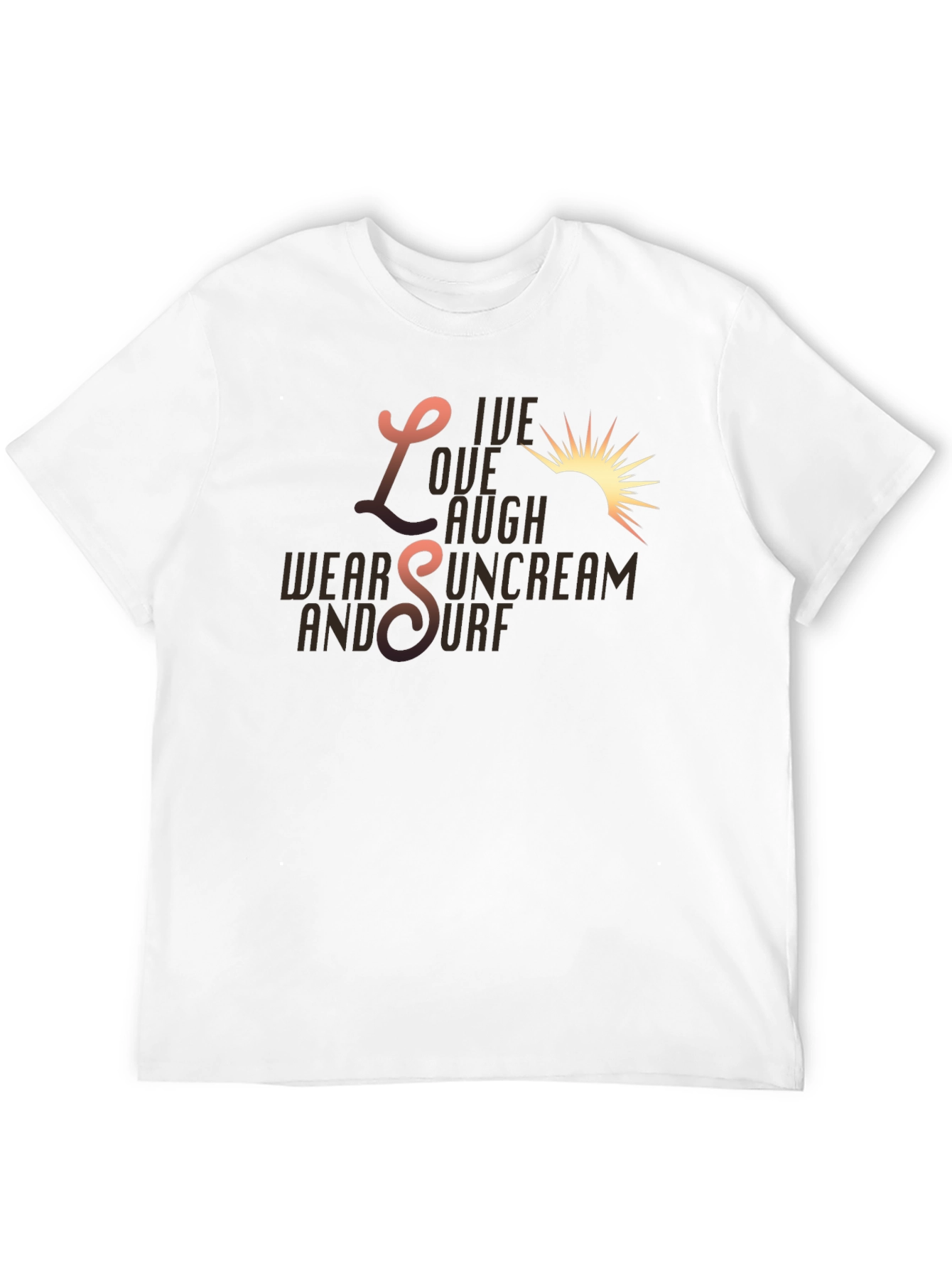 Live Laugh Sunscreen Surf Graphic Tee