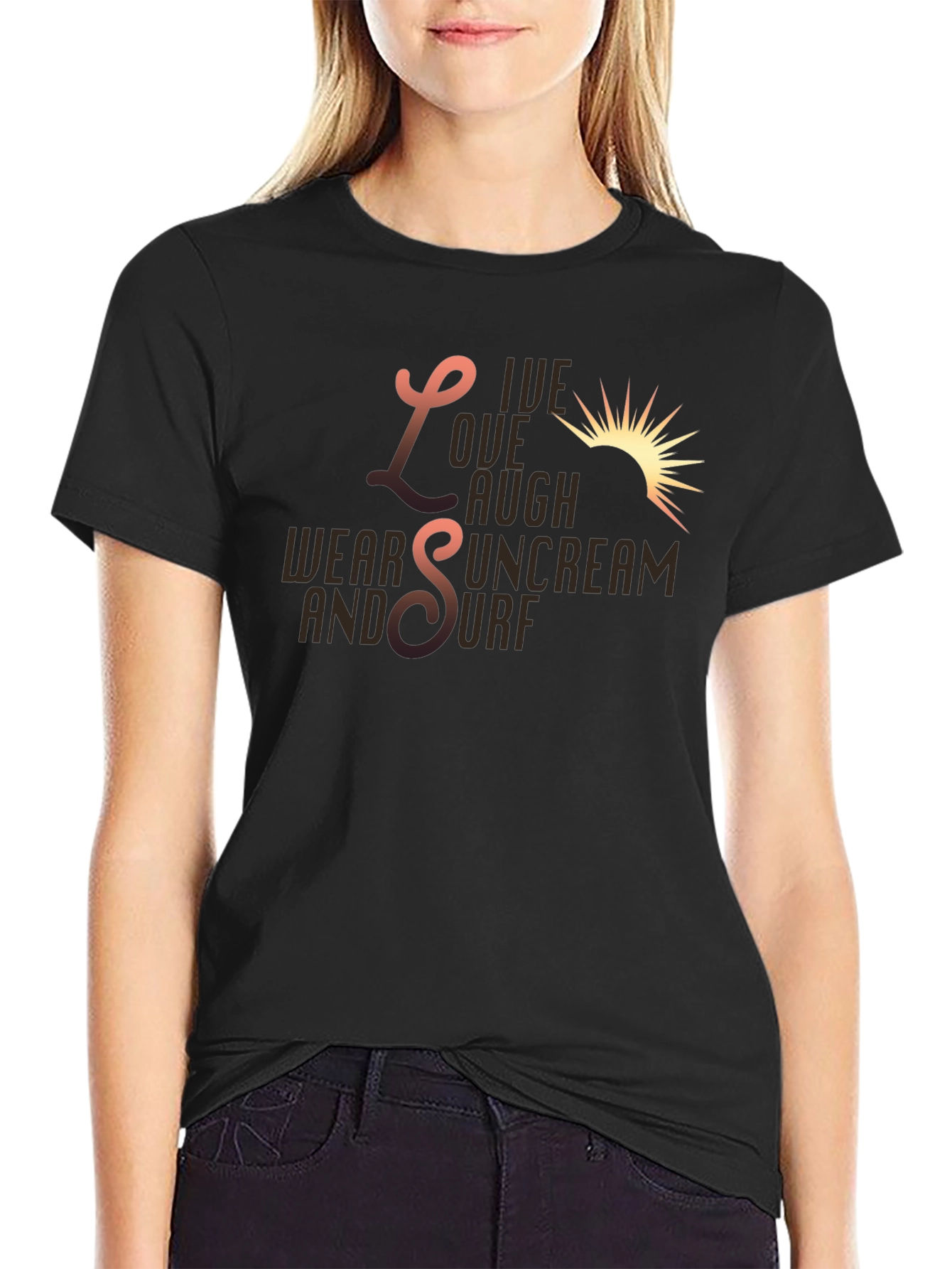 Live Laugh Sunscreen Surf Graphic Tee